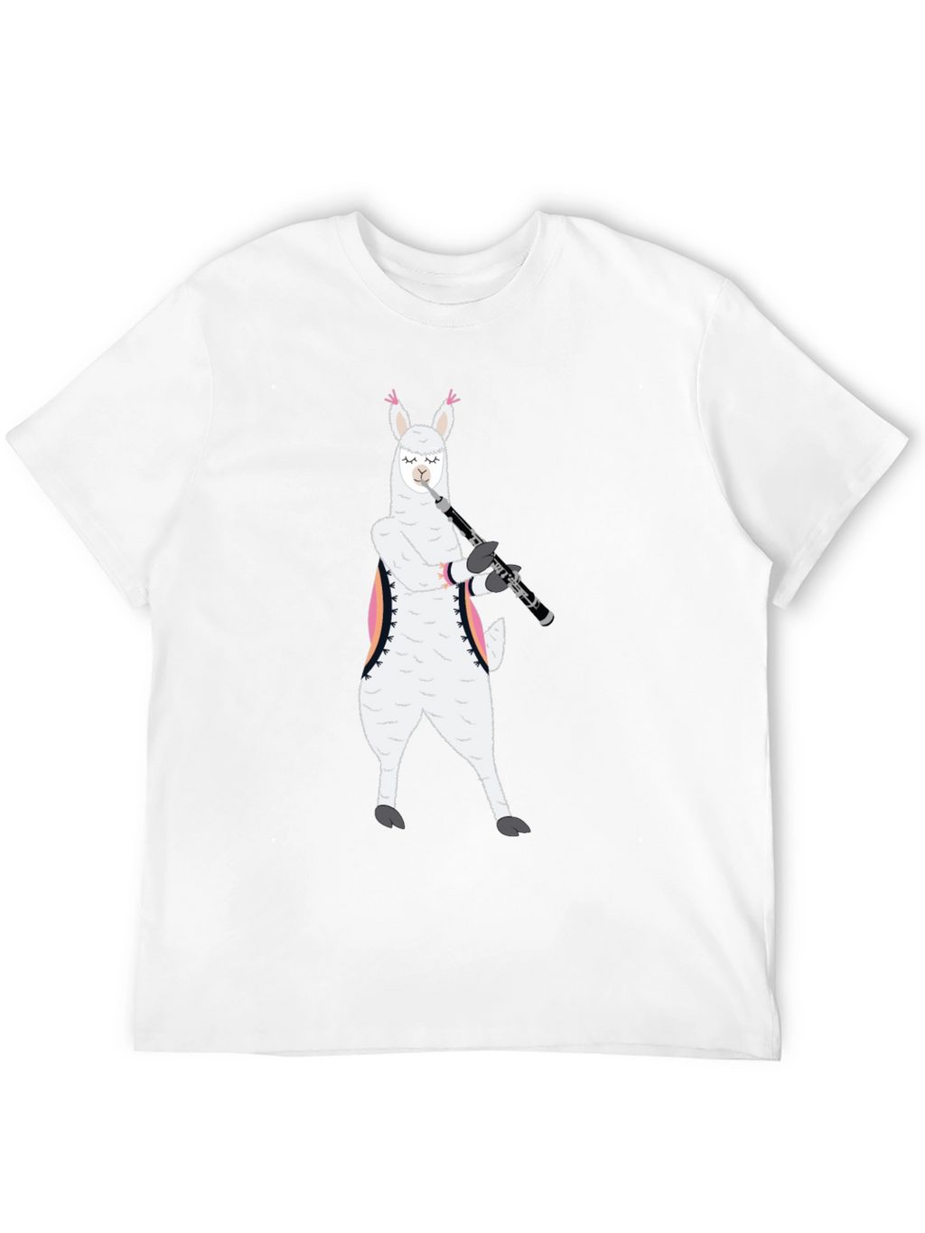 Llama Saxophone Player Graphic T-Shirt