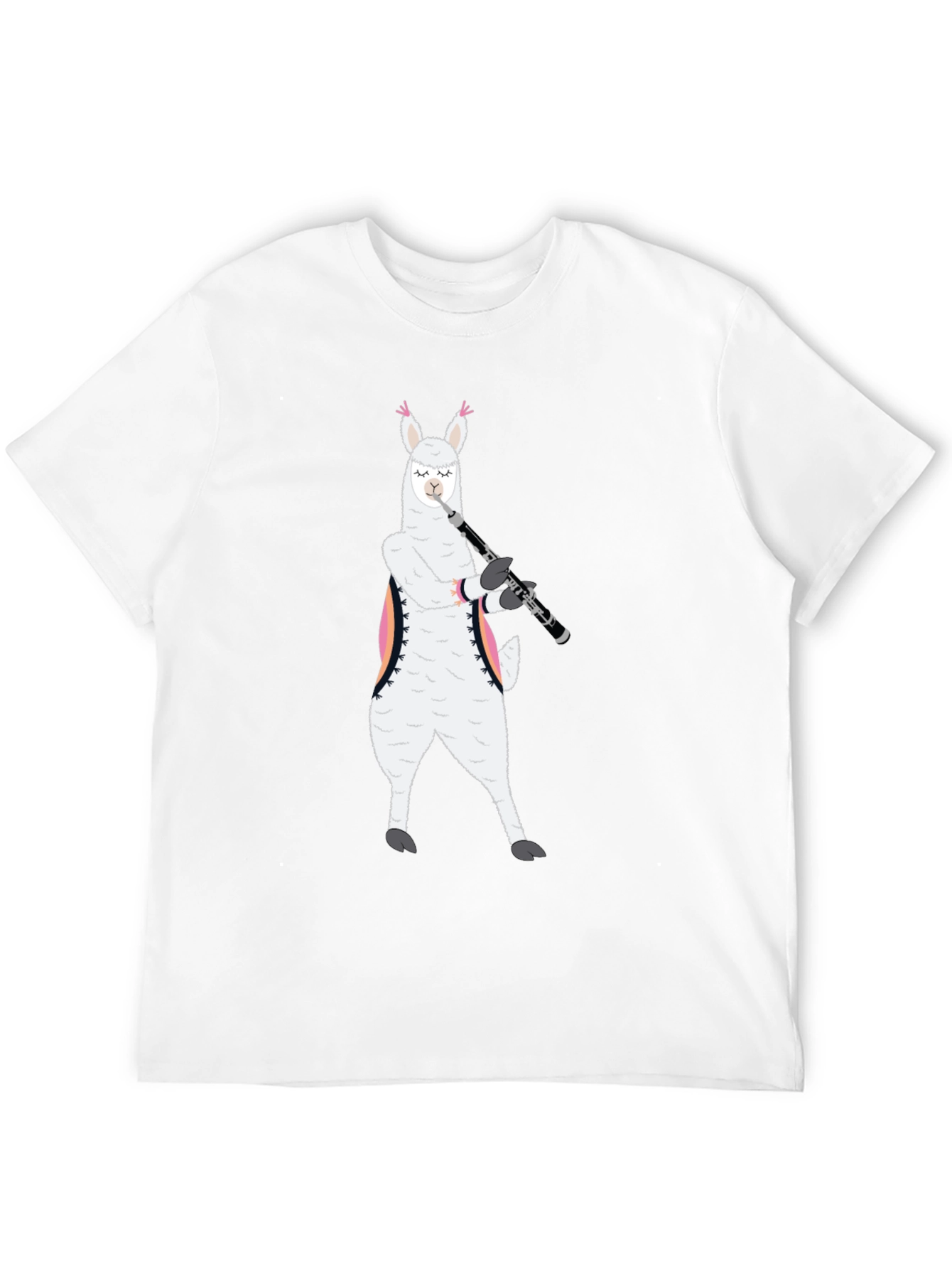 Llama Saxophone Player Graphic T-Shirt