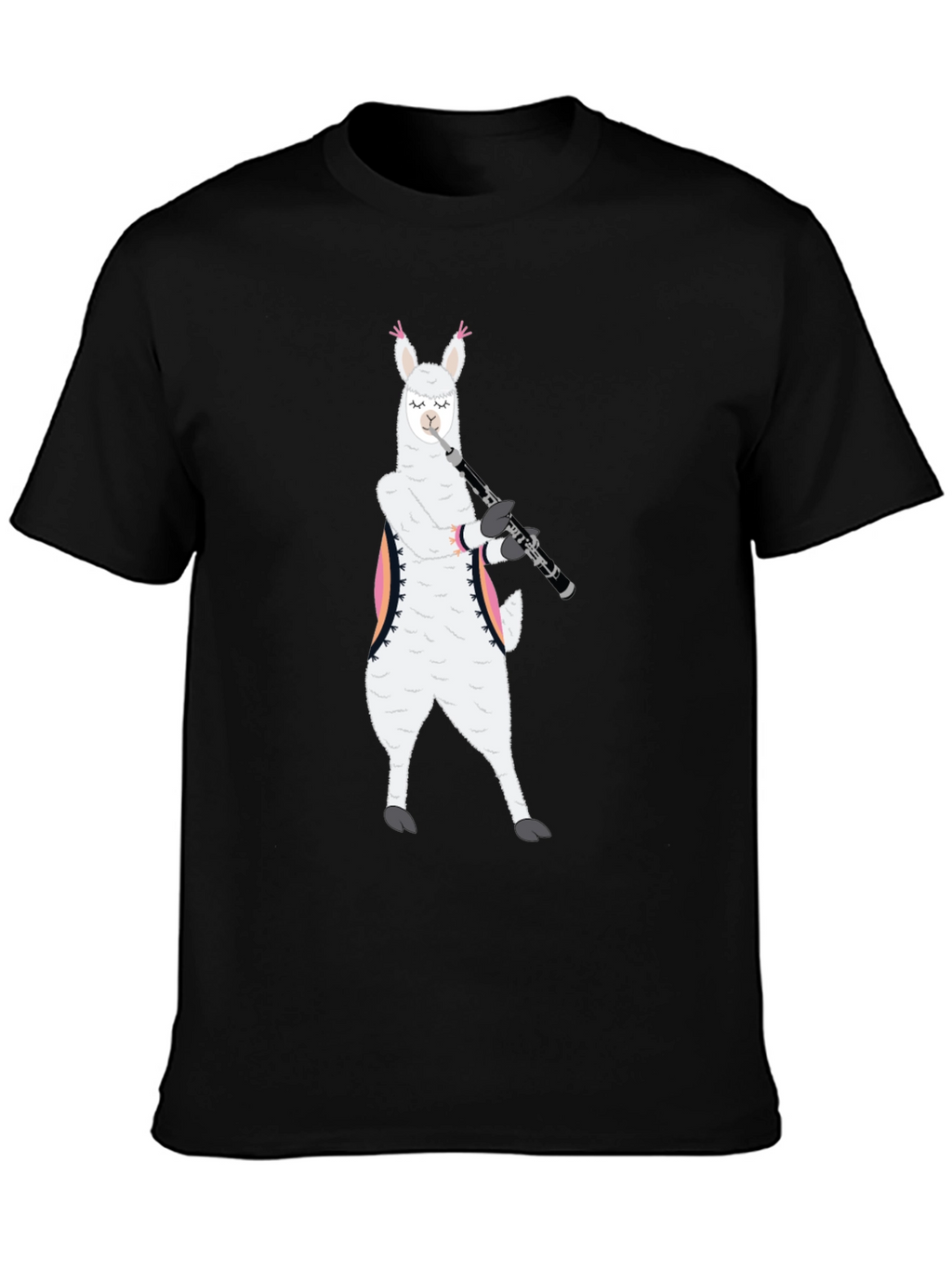 Llama Saxophone Player Graphic T-Shirt