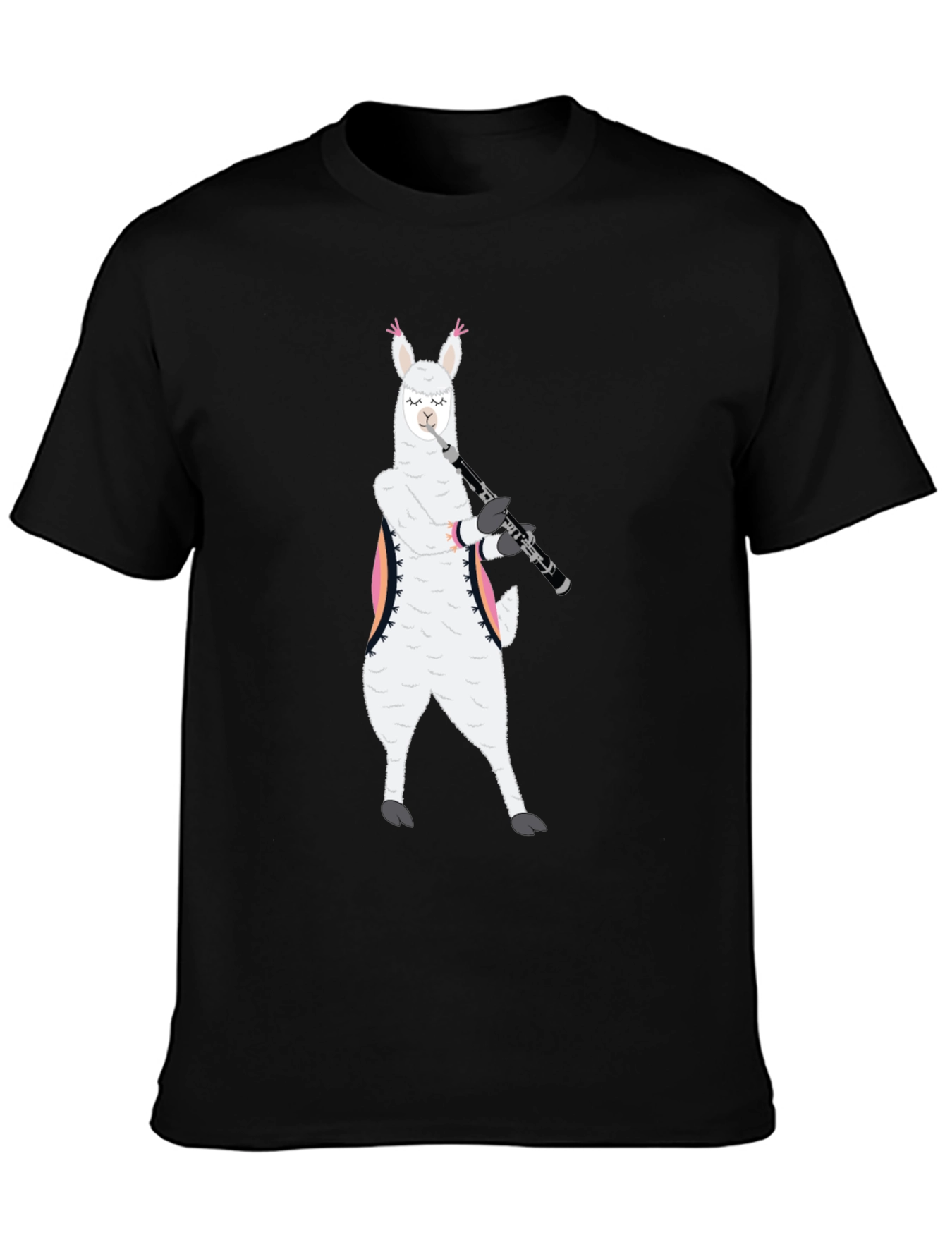 Llama Saxophone Player Graphic T-Shirt
