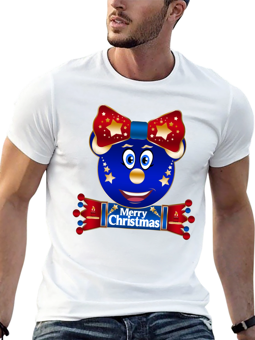 Festive Christmas Character Graphic T-Shirt
