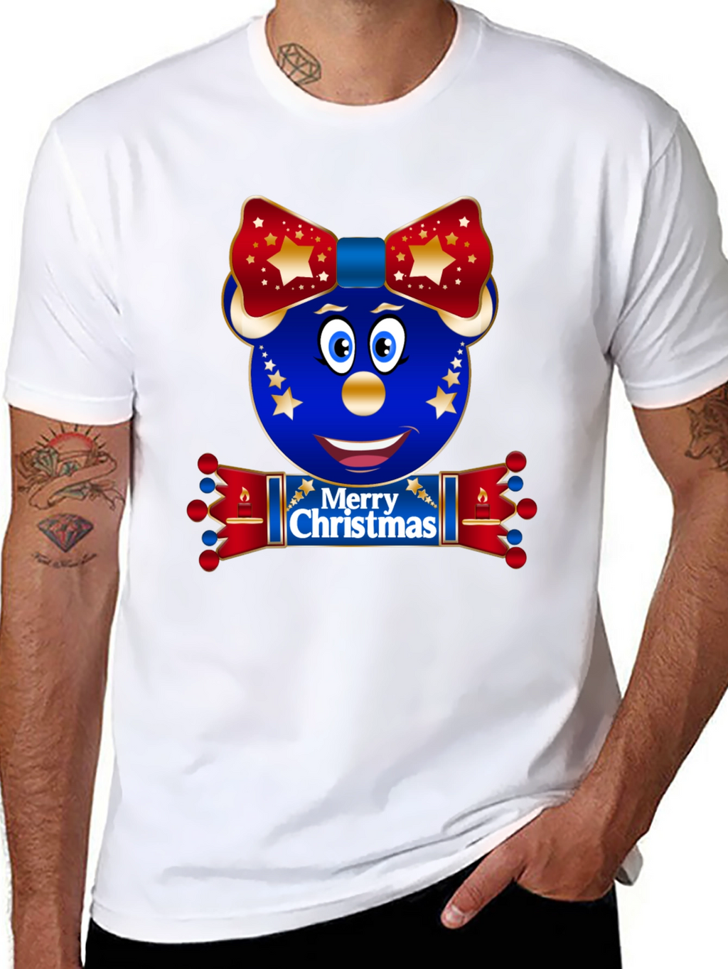 Festive Christmas Character Graphic T-Shirt