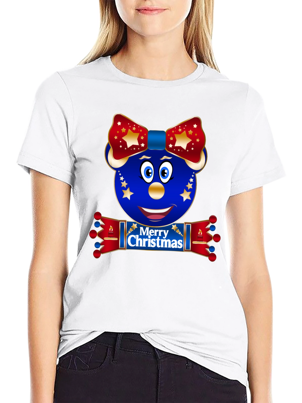 Festive Christmas Character Graphic T-Shirt