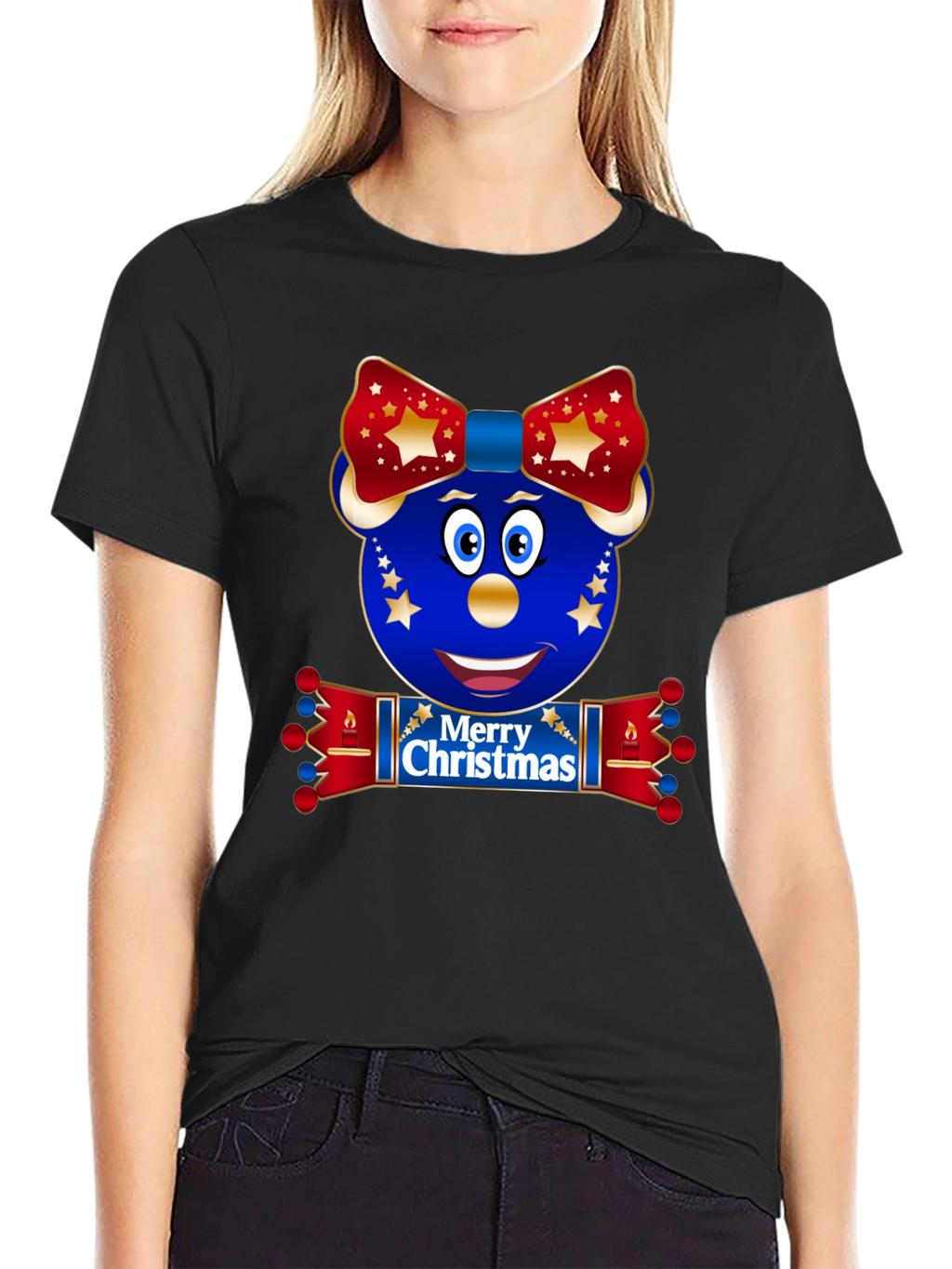 Festive Christmas Character Graphic T-Shirt