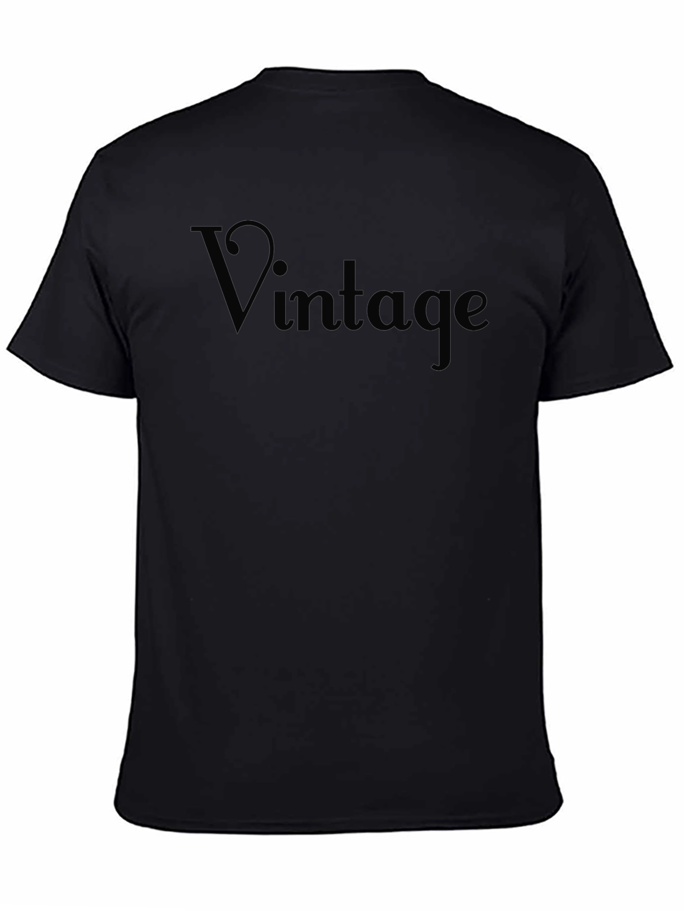 Vintage Style Black T-Shirt