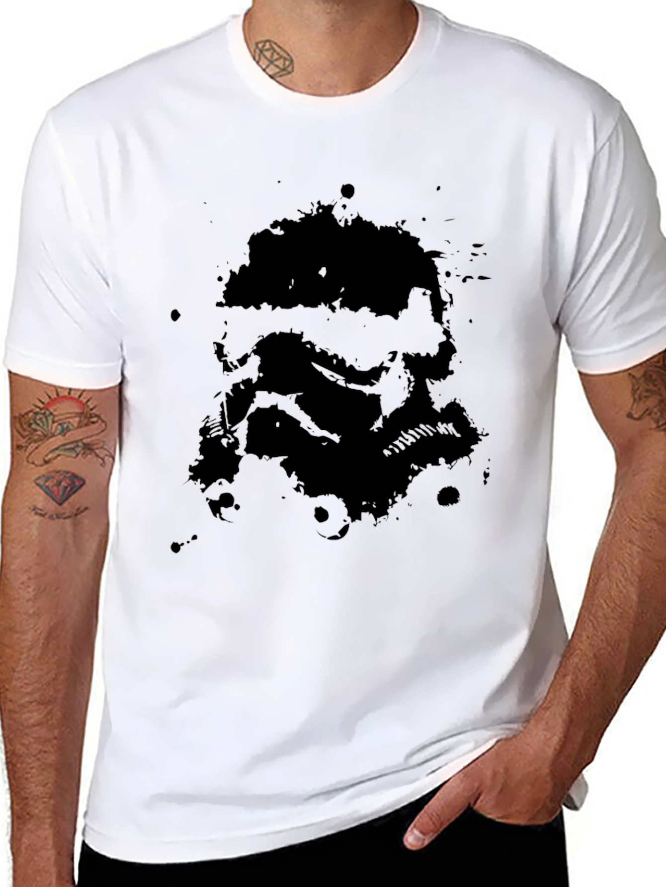 Stormtrooper Splatter Graphic T-Shirt