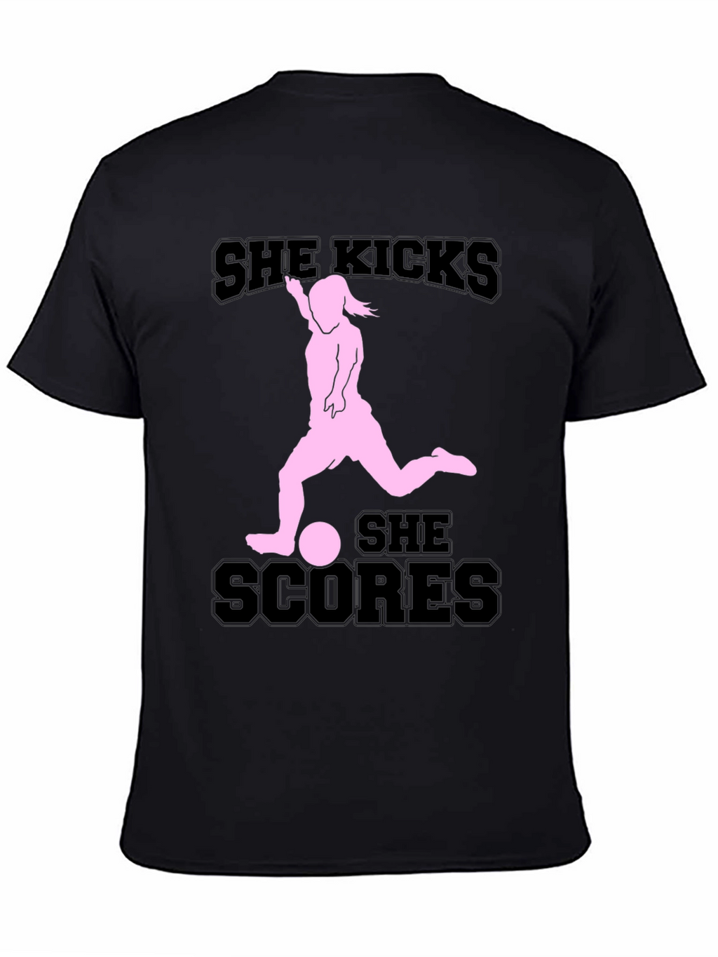 She Kicks She Scores Graphic T-Shirt