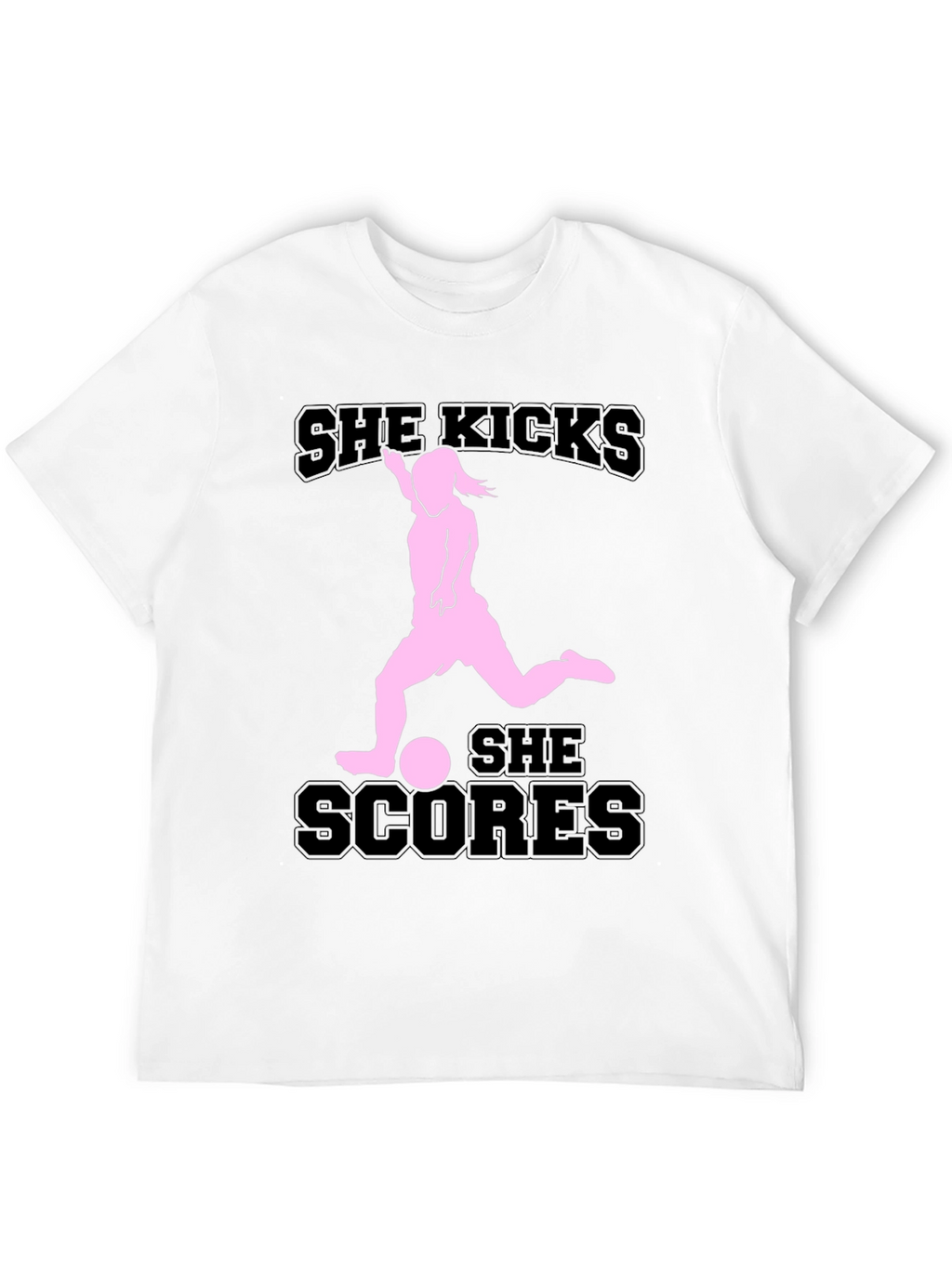 She Kicks She Scores Graphic T-Shirt
