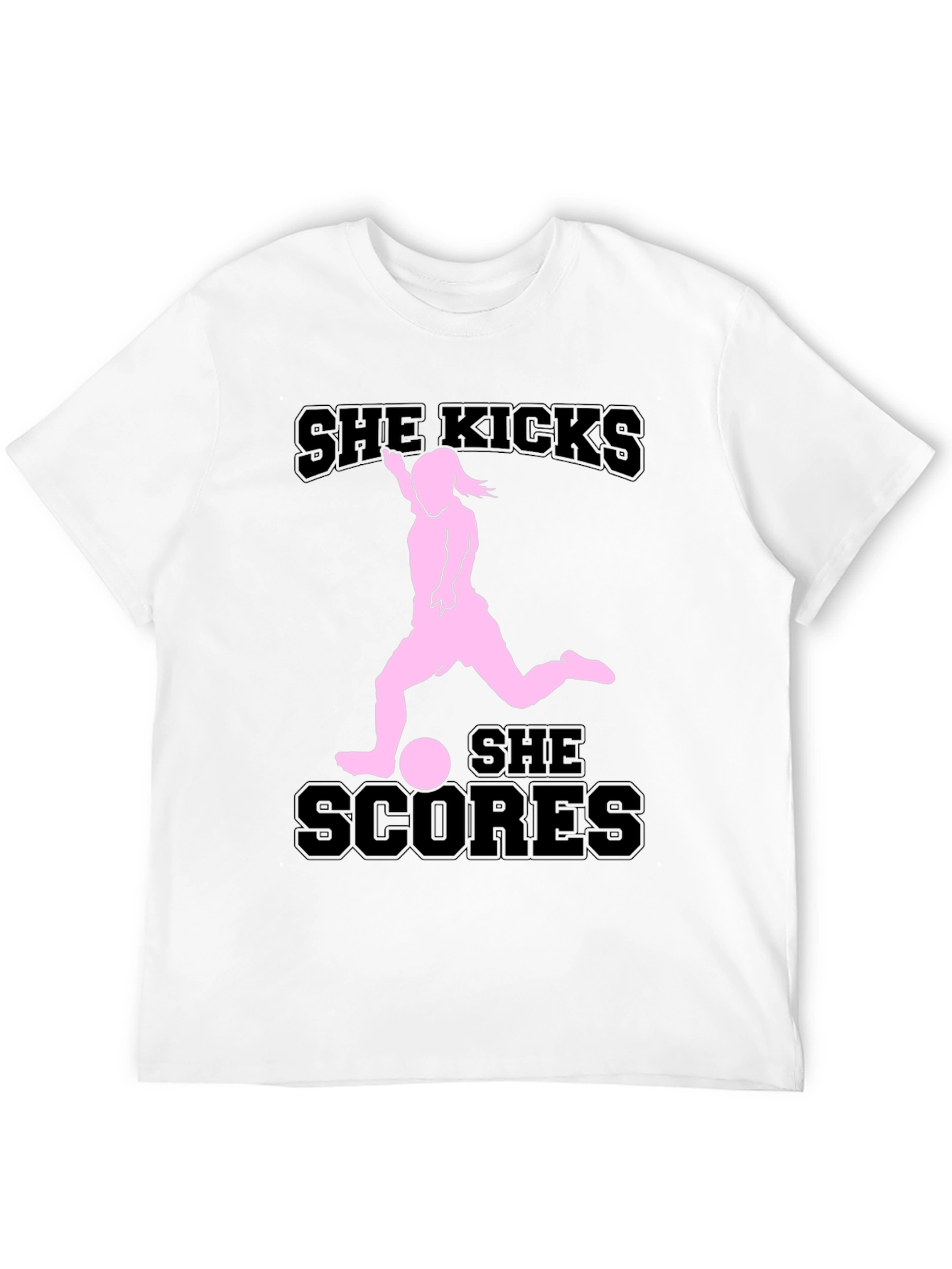 She Kicks She Scores Graphic T-Shirt