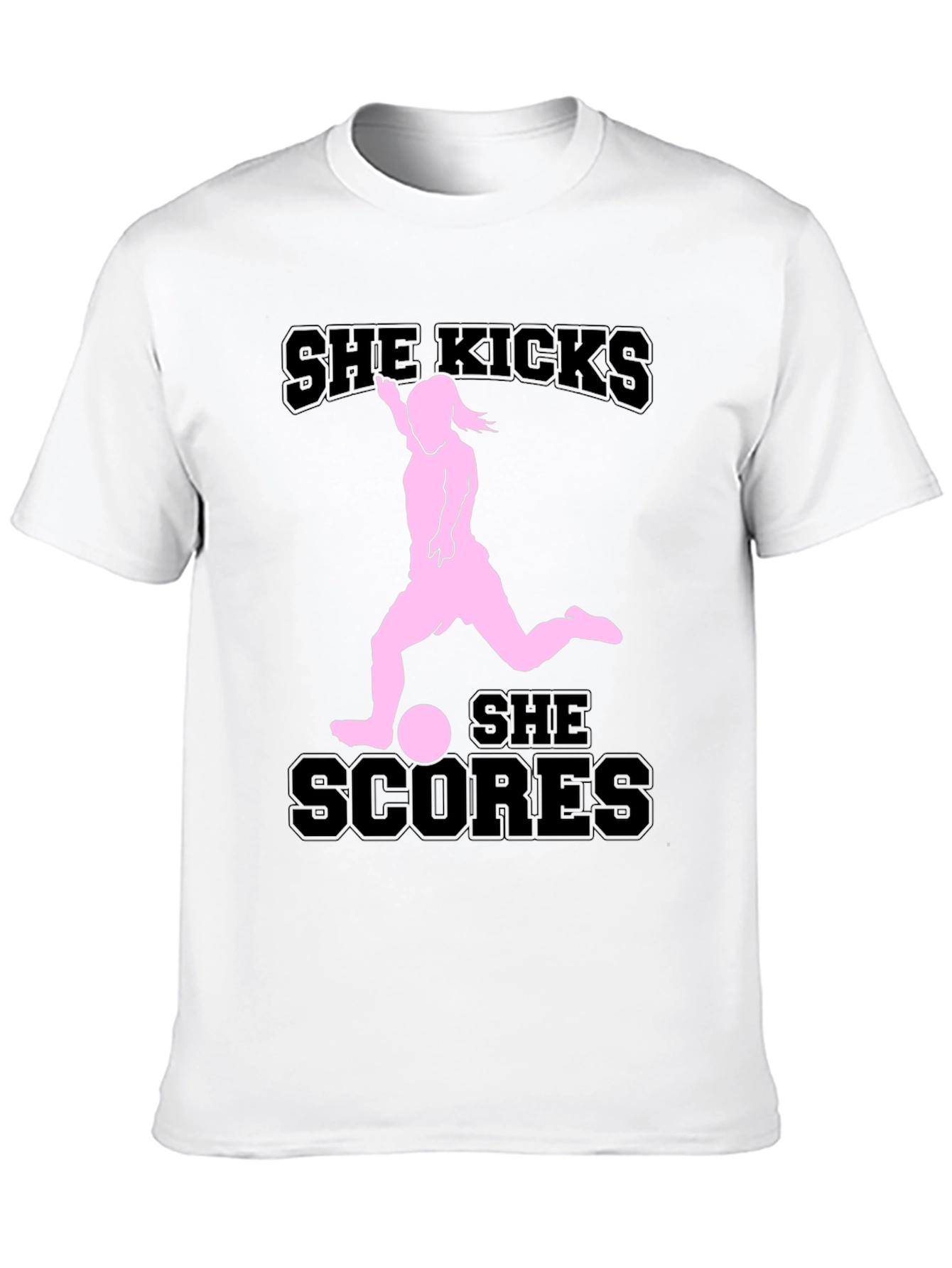 She Kicks She Scores Graphic T-Shirt