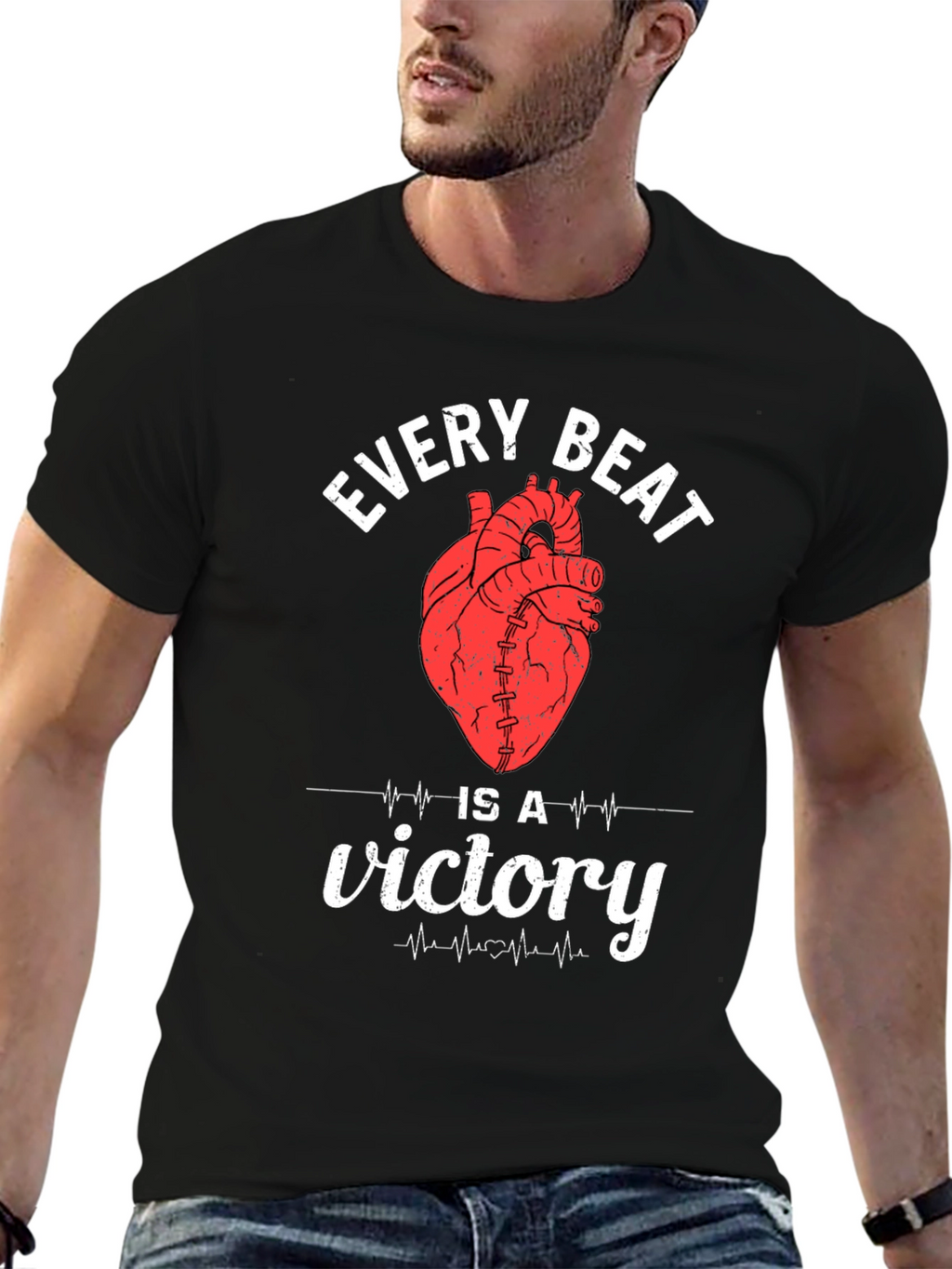 Every Beat Is A Victory Heart T-Shirt