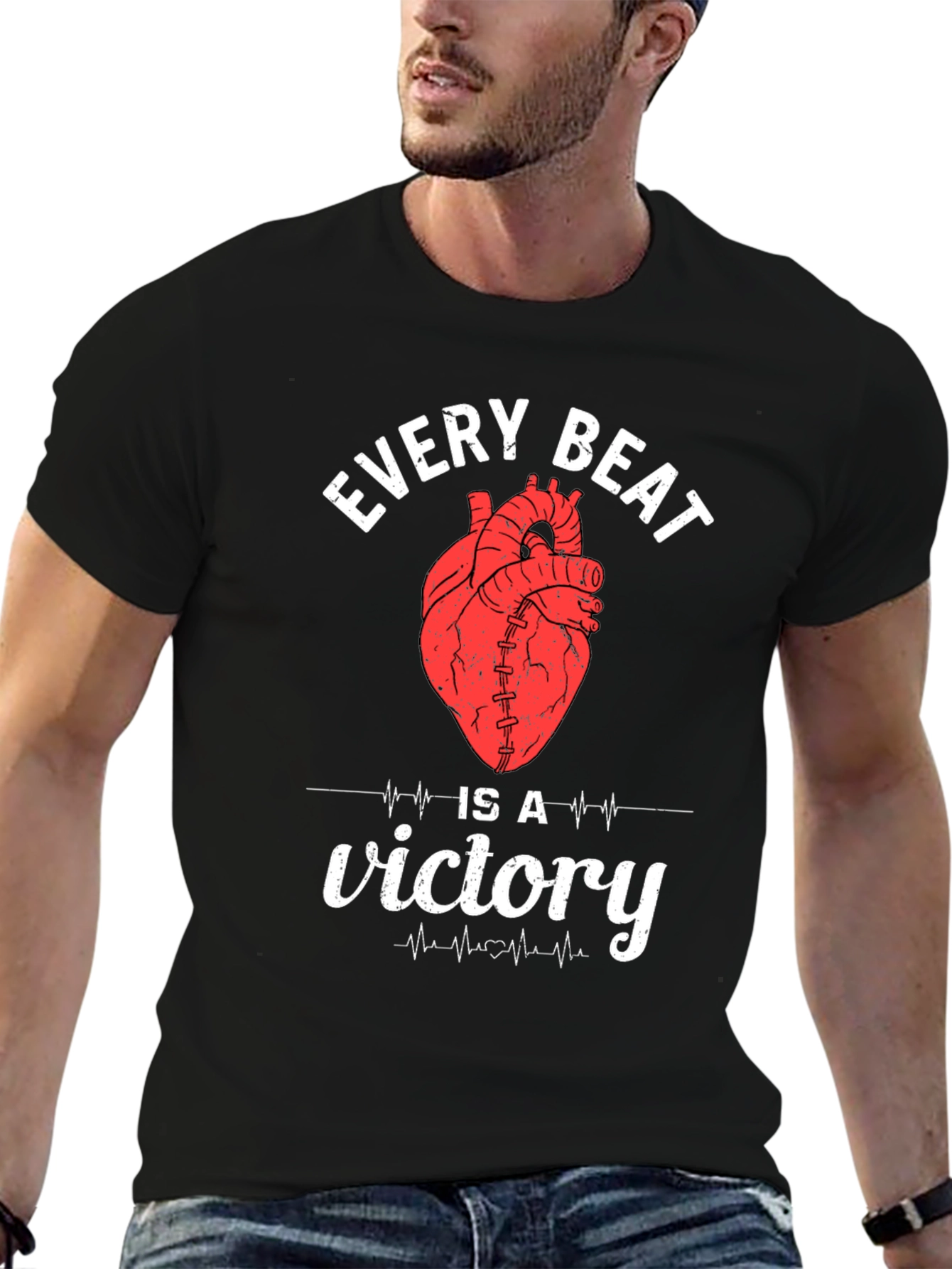 Every Beat Is A Victory Heart T-Shirt