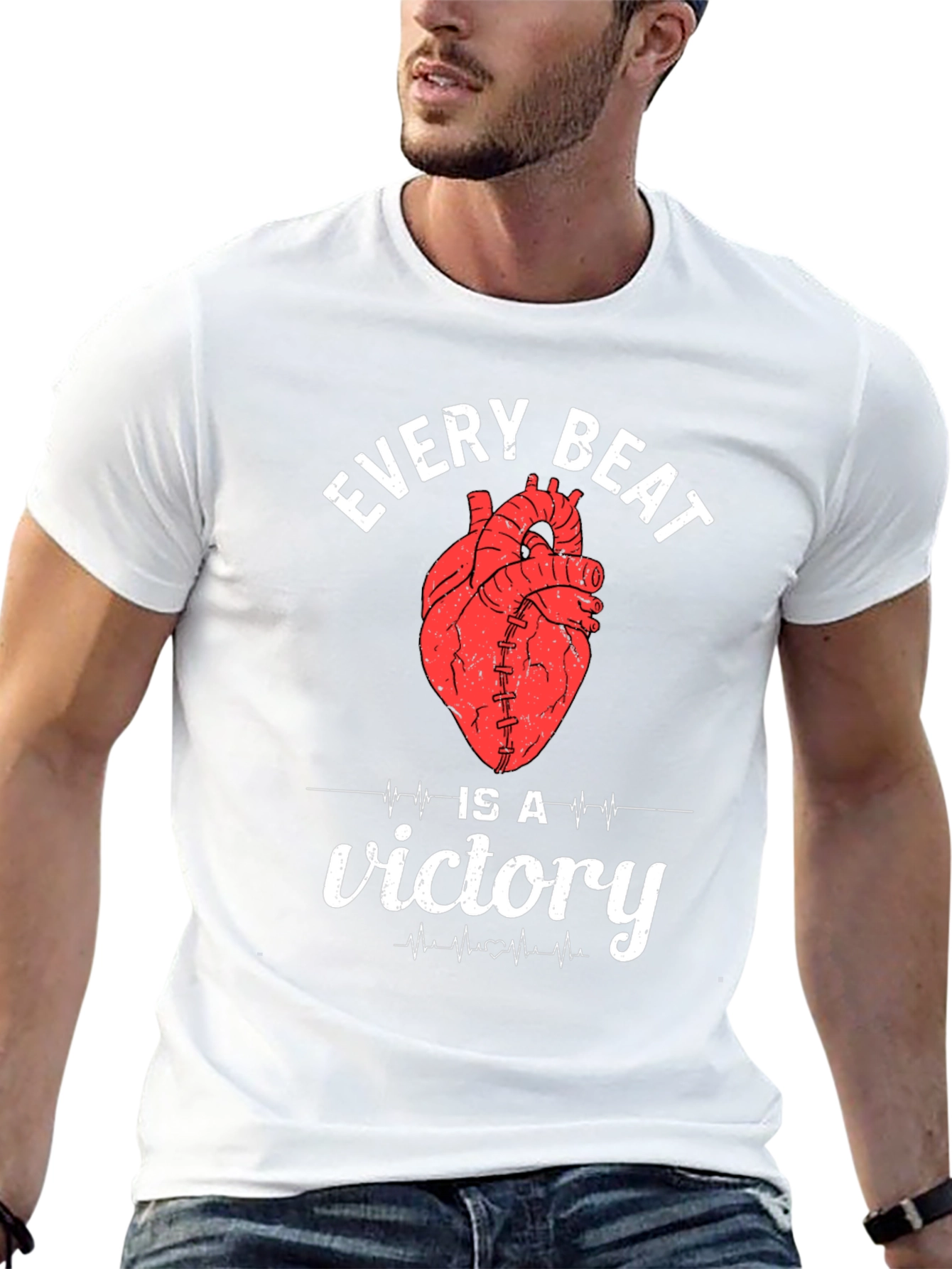Every Beat Is A Victory Heart T-Shirt