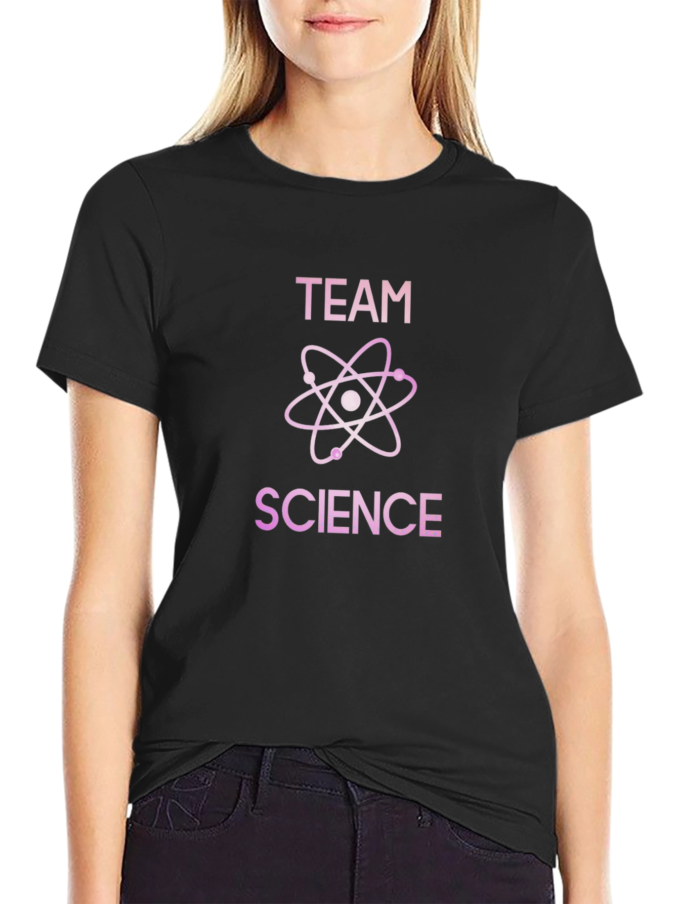 Team Science T-Shirt - Black Cotton Blend