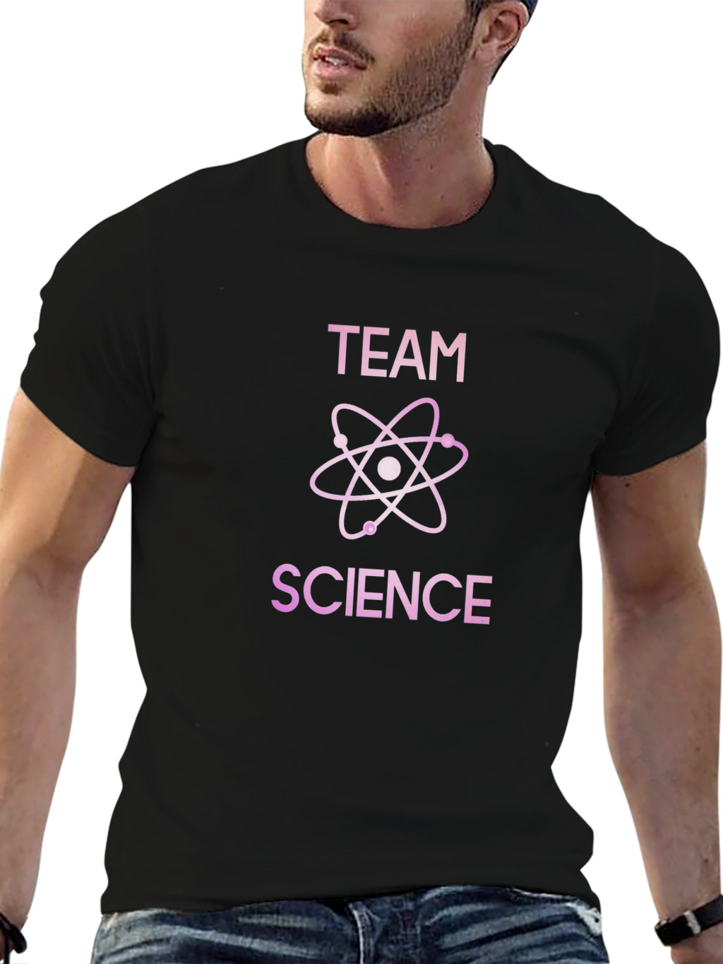 Team Science T-Shirt - Black Cotton Blend