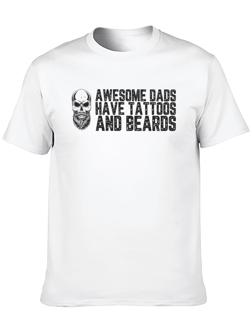 Awesome Dads Tattoos and Beards Black T-Shirt