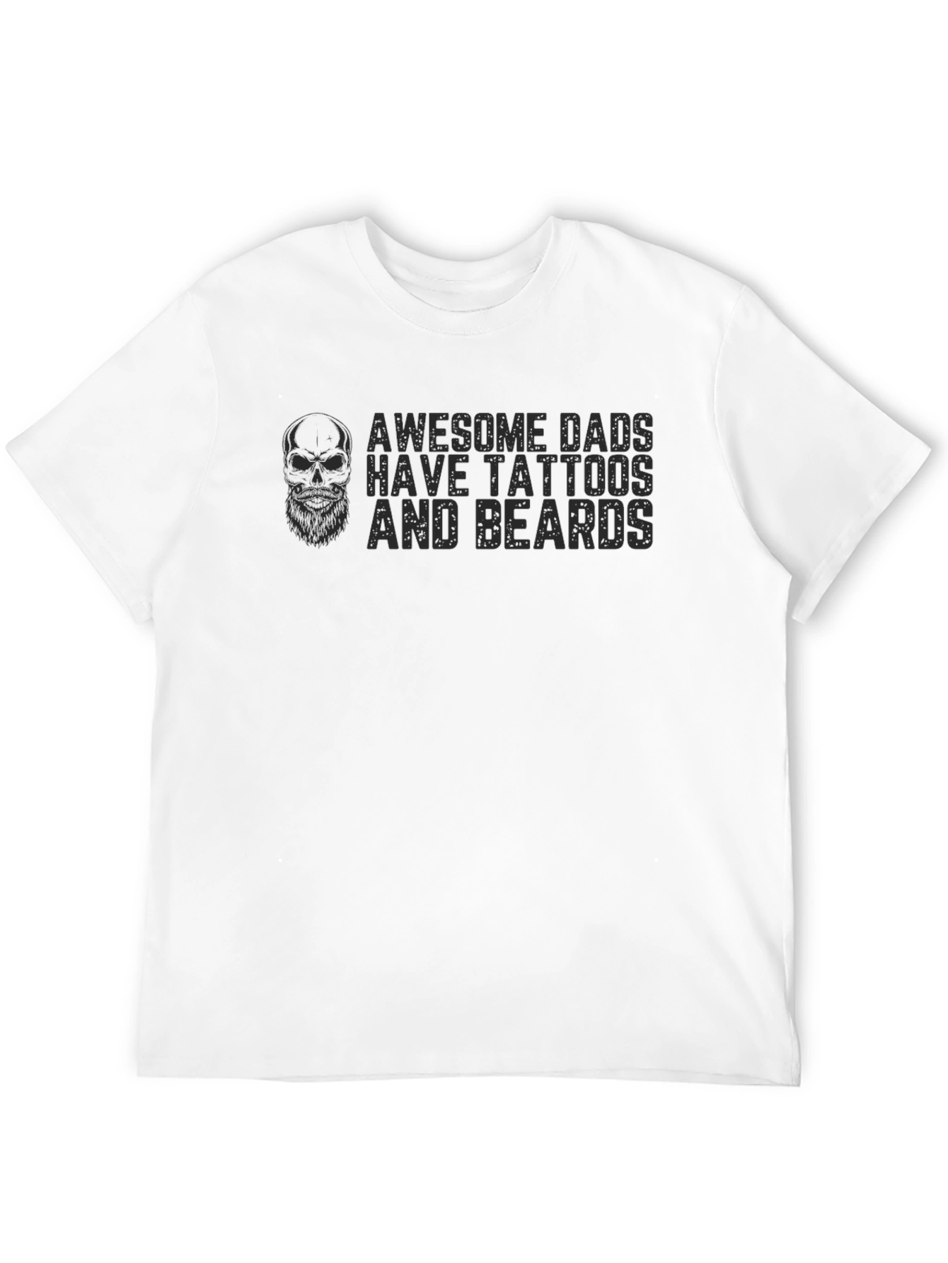 Awesome Dads Tattoos and Beards Black T-Shirt