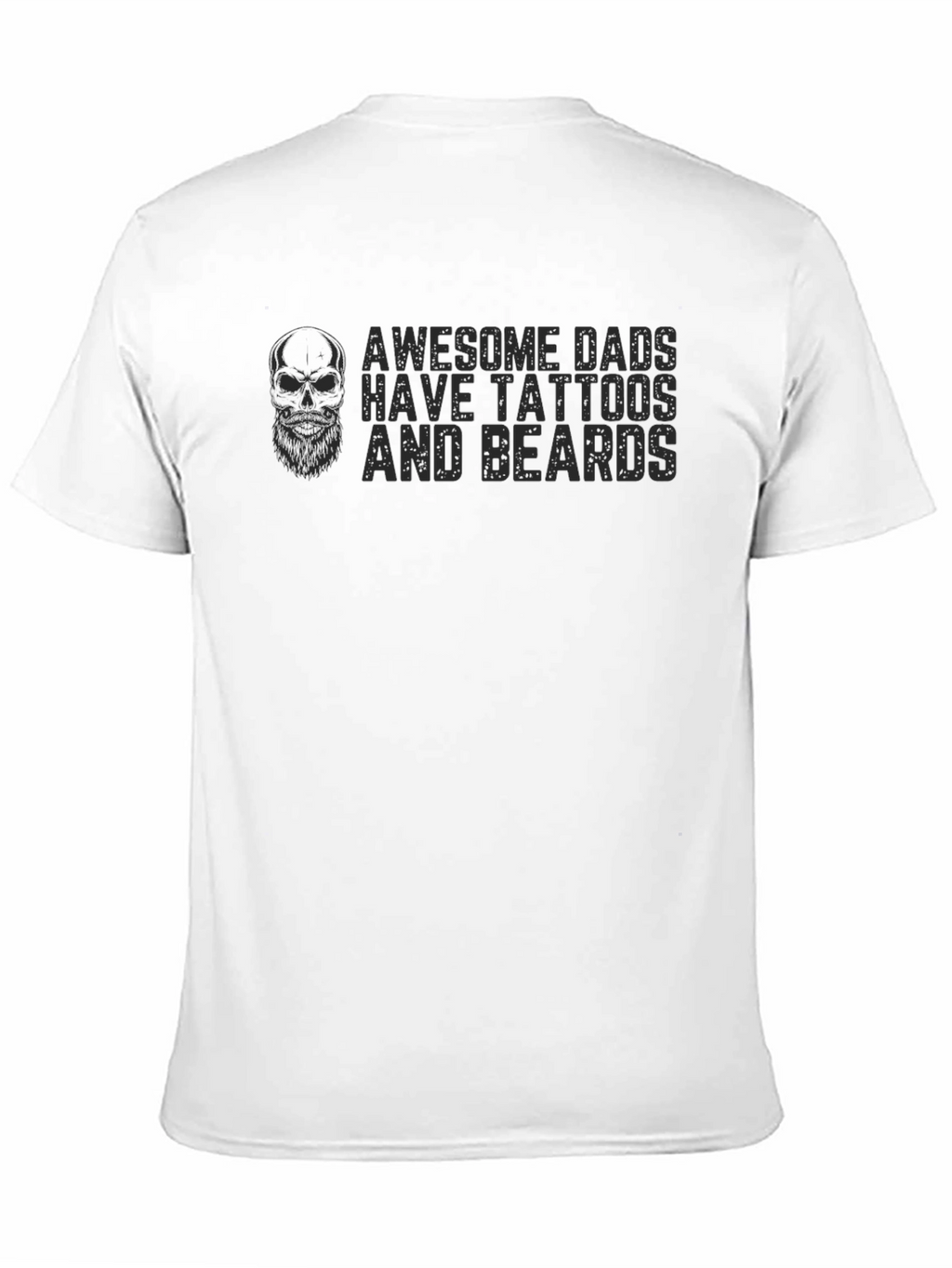 Awesome Dads Tattoos and Beards Black T-Shirt