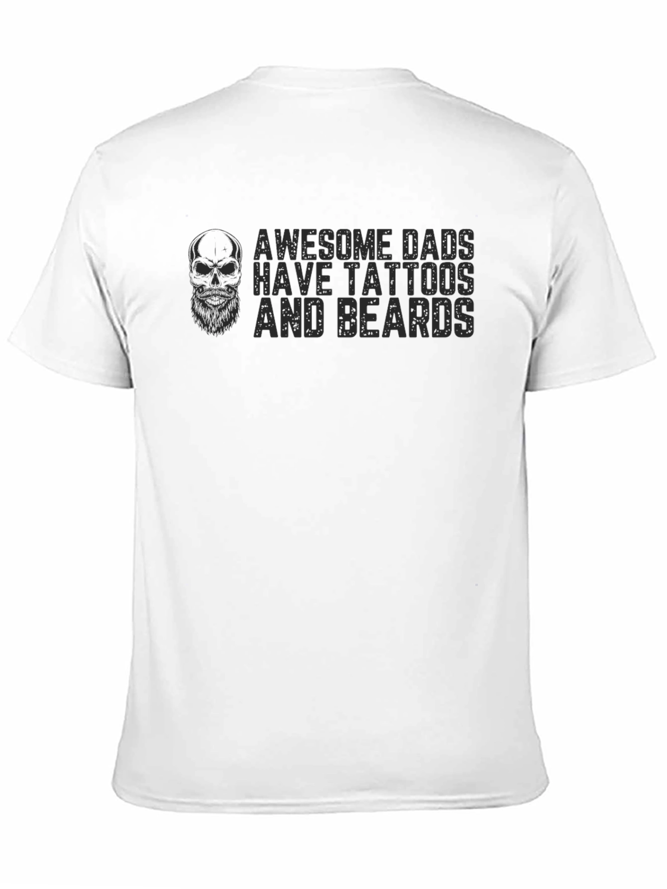 Awesome Dads Tattoos and Beards Black T-Shirt
