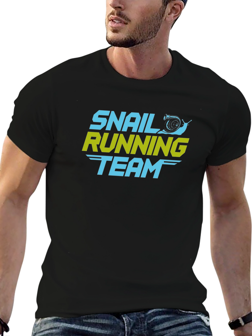 Snail Running Team Black T-Shirt