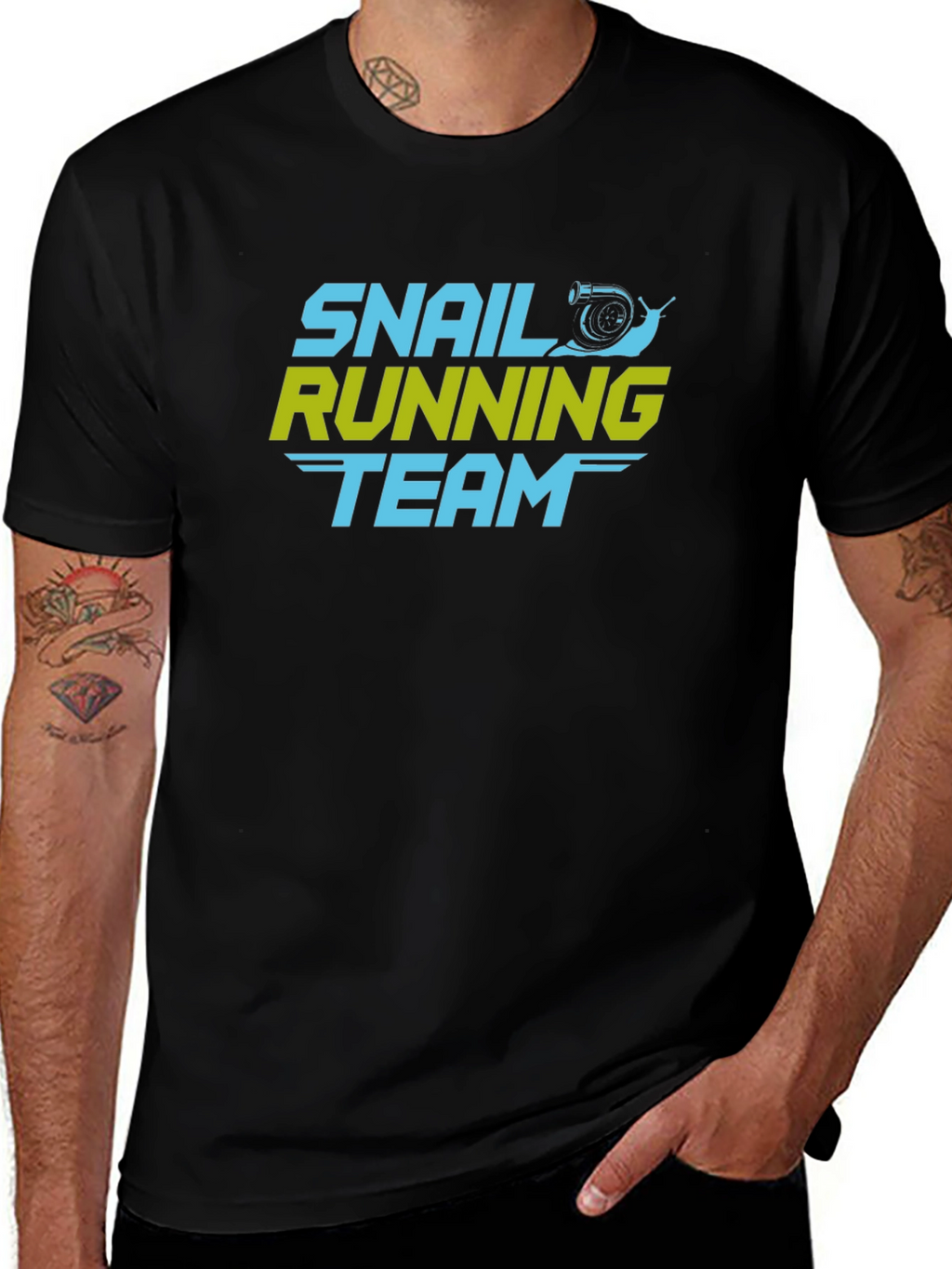 Snail Running Team Black T-Shirt