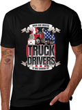 Truck Driver Graphic Tee - Patriotic Design