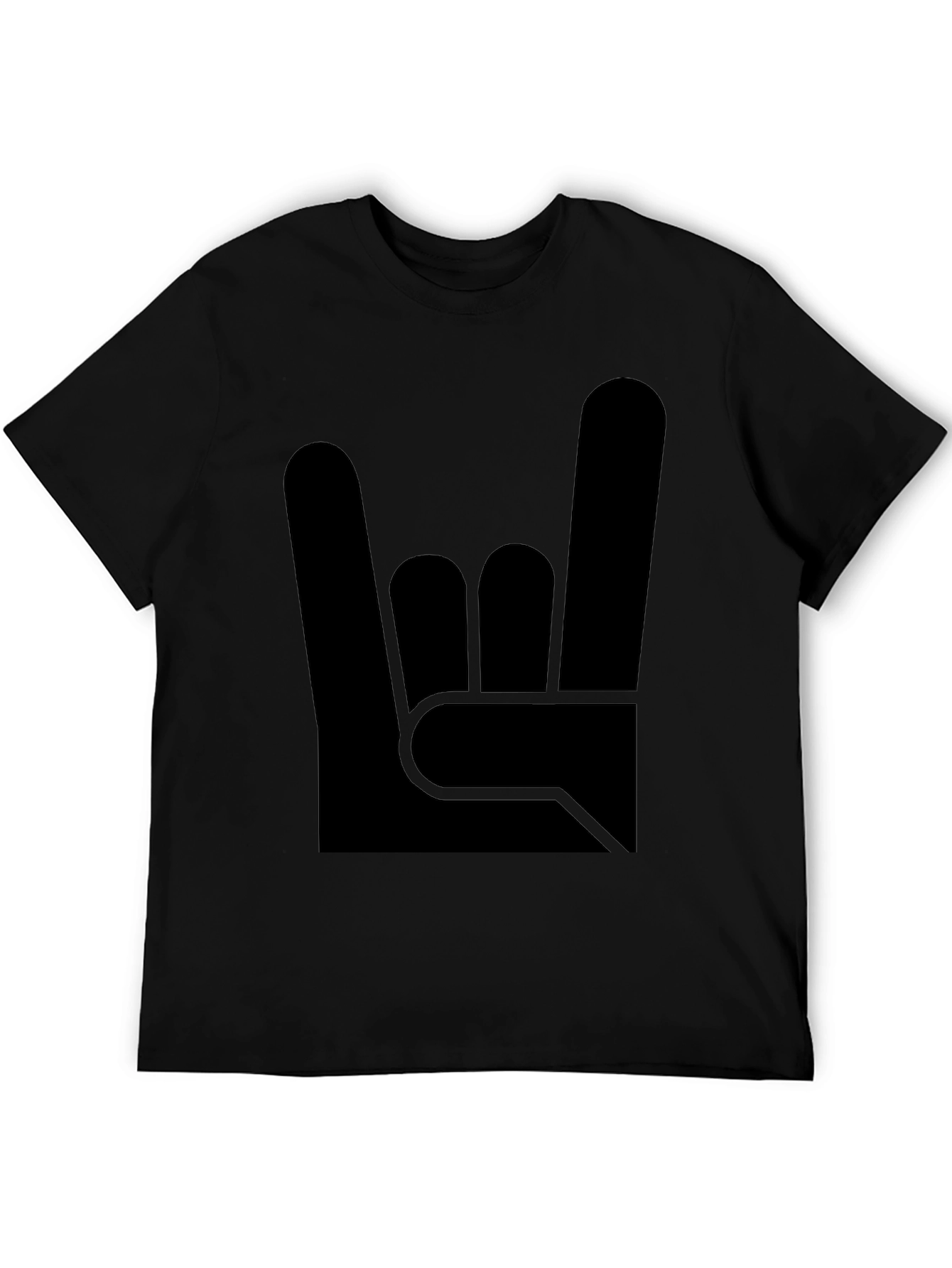 Rock On! Graphic Tee - Black Cotton T-Shirt