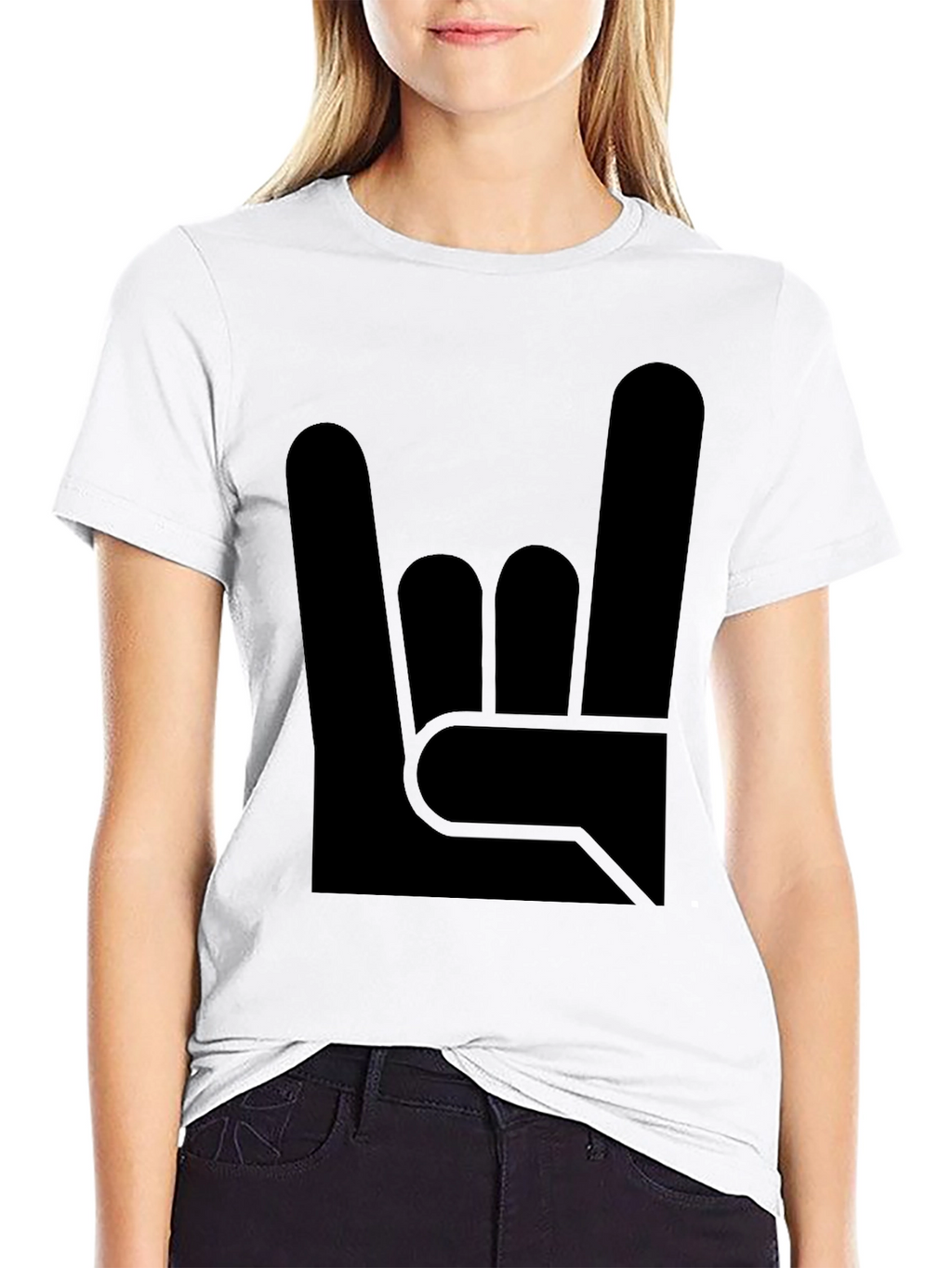 Rock On! Graphic Tee - Black Cotton T-Shirt