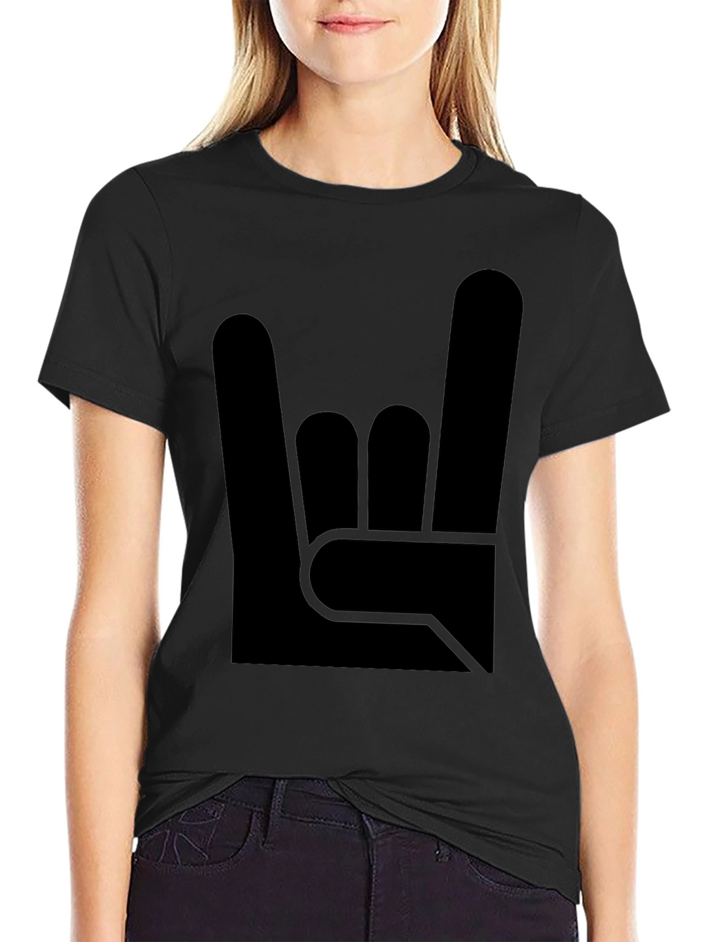 Rock On! Graphic Tee - Black Cotton T-Shirt
