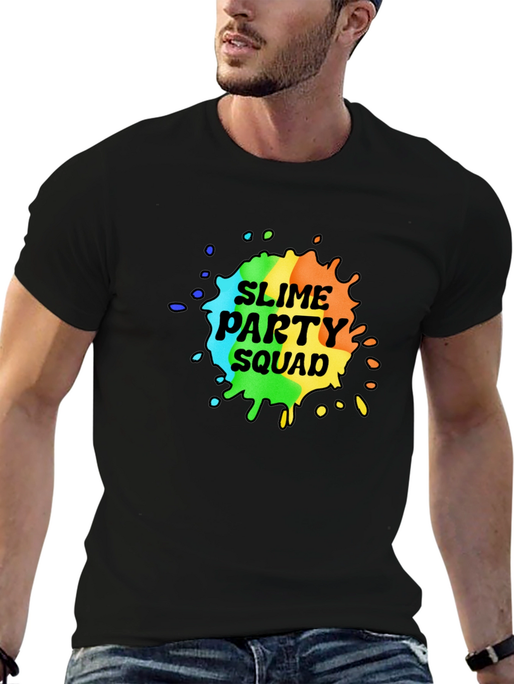 Slime Party Squad T-Shirt - Rainbow Design