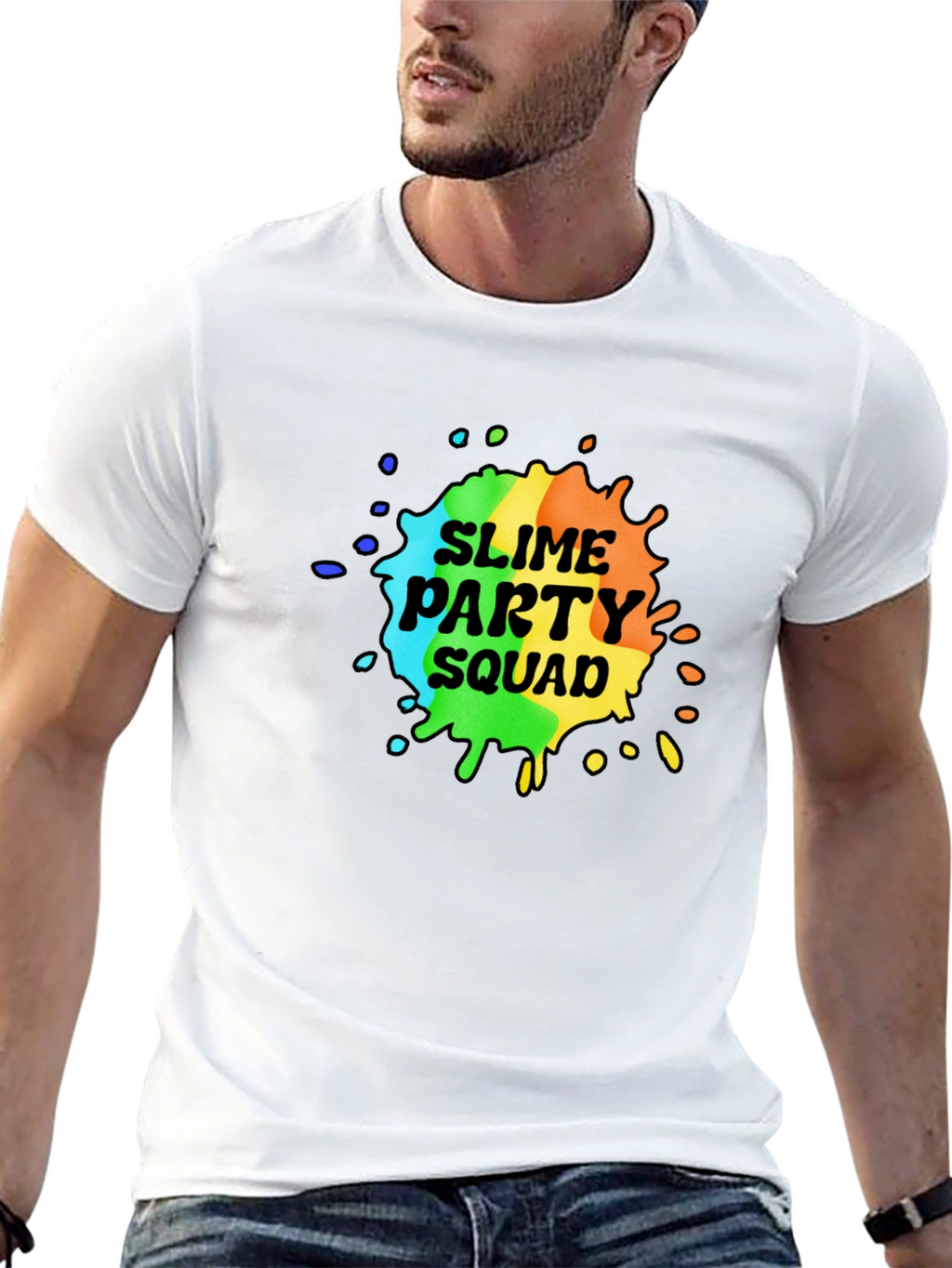 Slime Party Squad T-Shirt - Rainbow Design