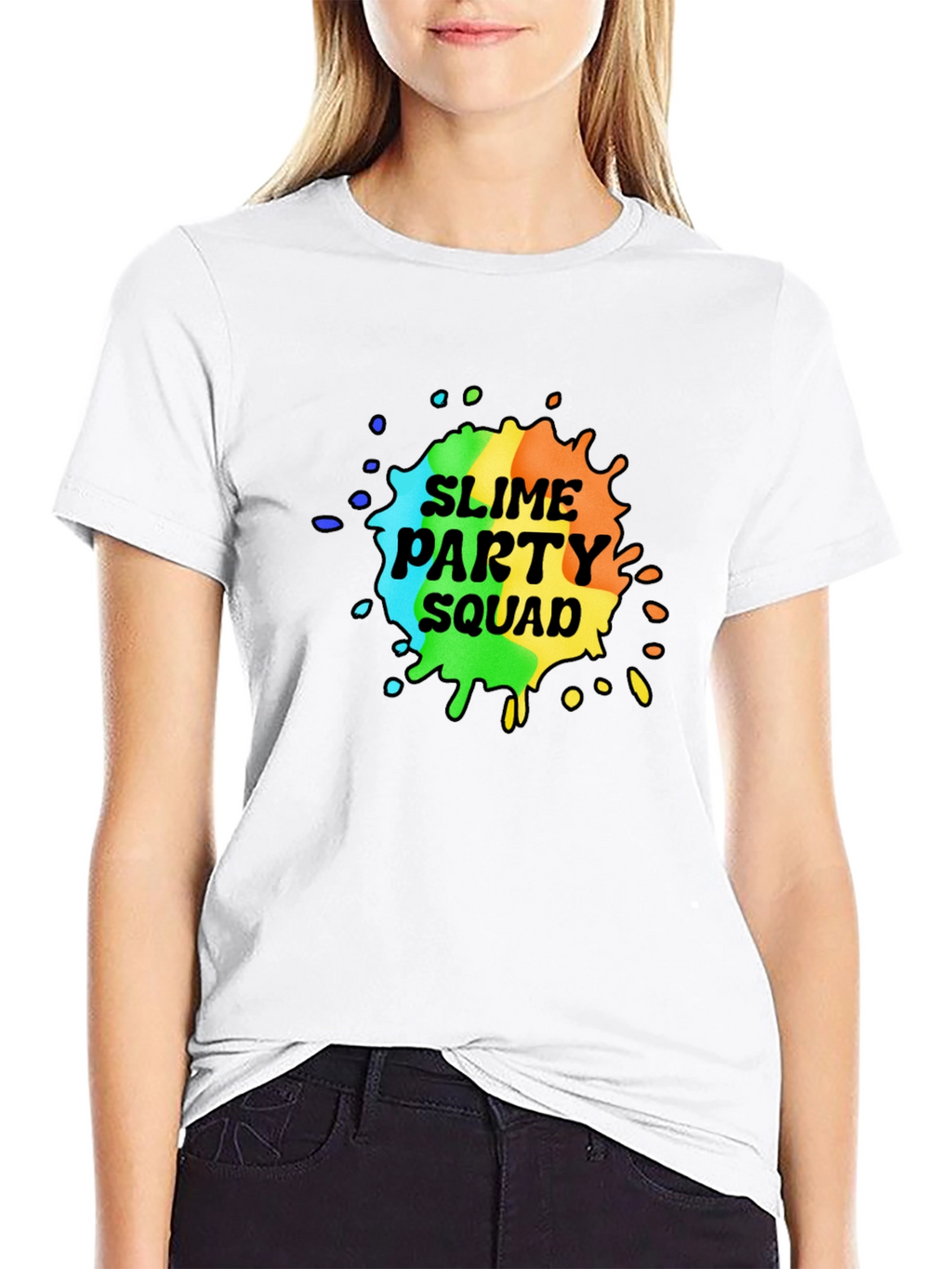 Slime Party Squad T-Shirt - Rainbow Design