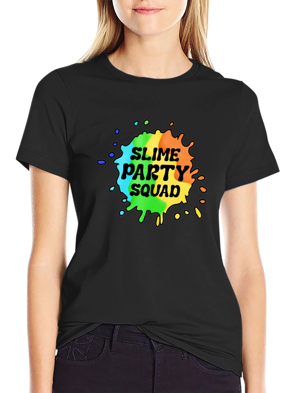 Slime Party Squad T-Shirt - Rainbow Design