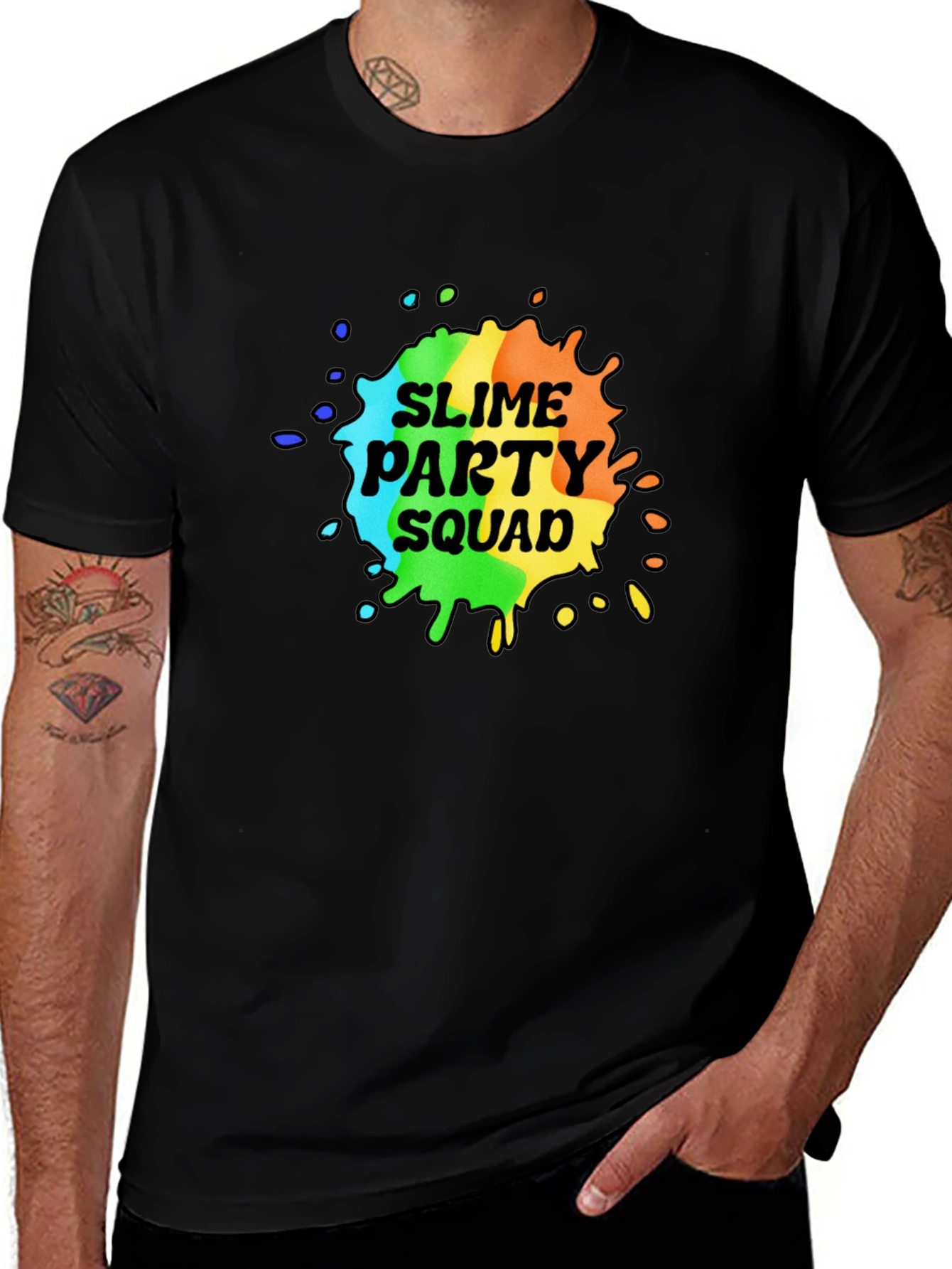 Slime Party Squad T-Shirt - Rainbow Design