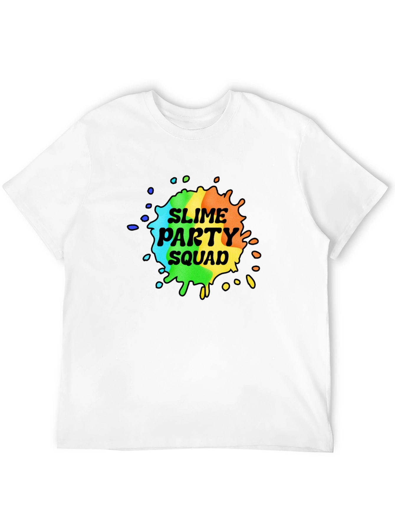 Slime Party Squad T-Shirt - Rainbow Design