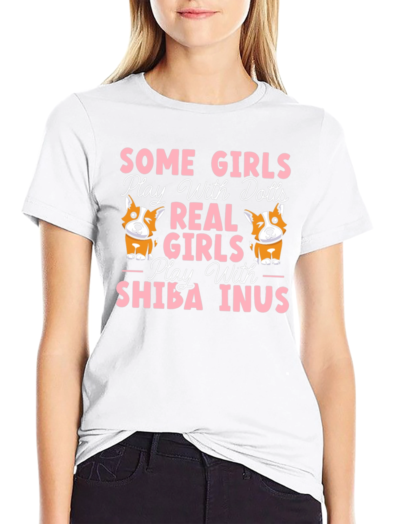 Some Girls Play With Dolls Shiba Inus T-Shirt