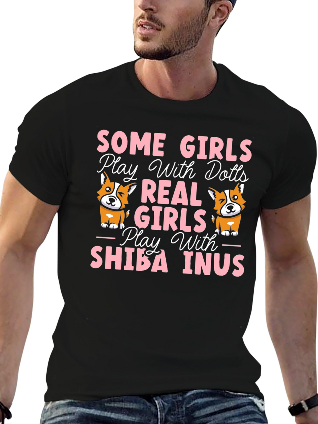 Some Girls Play With Dolls Shiba Inus T-Shirt