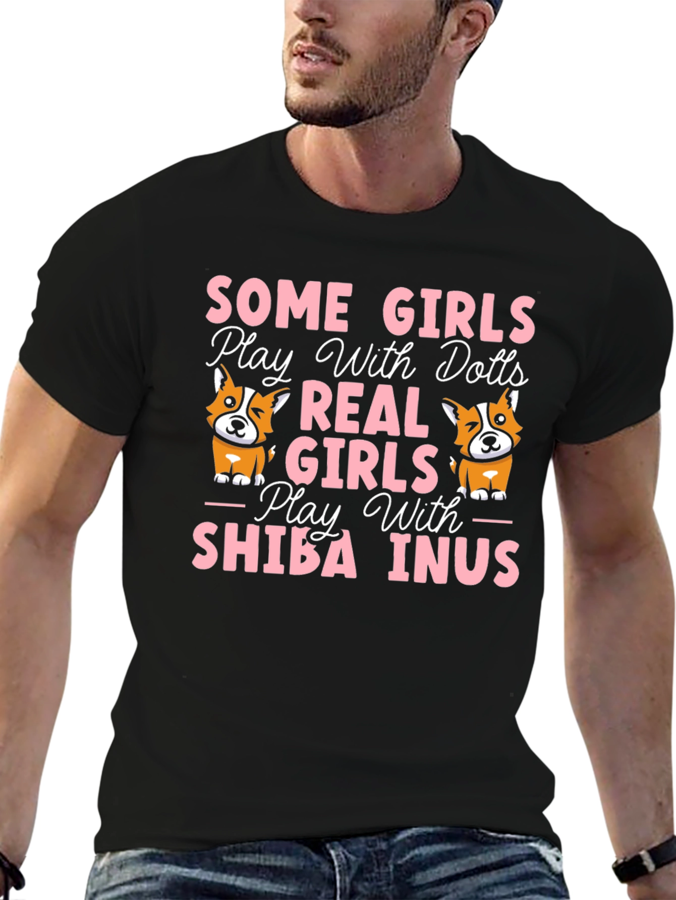 Some Girls Play With Dolls Shiba Inus T-Shirt