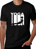 Yoga Graphic Black T-Shirt for Men