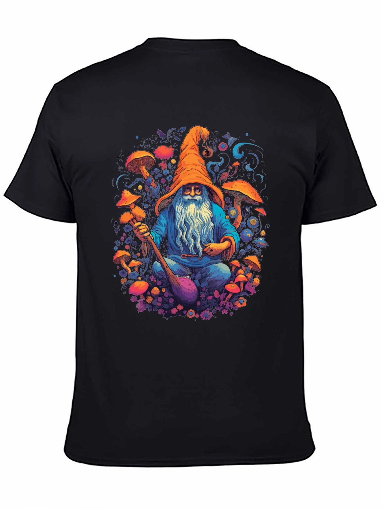 Wizard Mushroom Black T-Shirt
