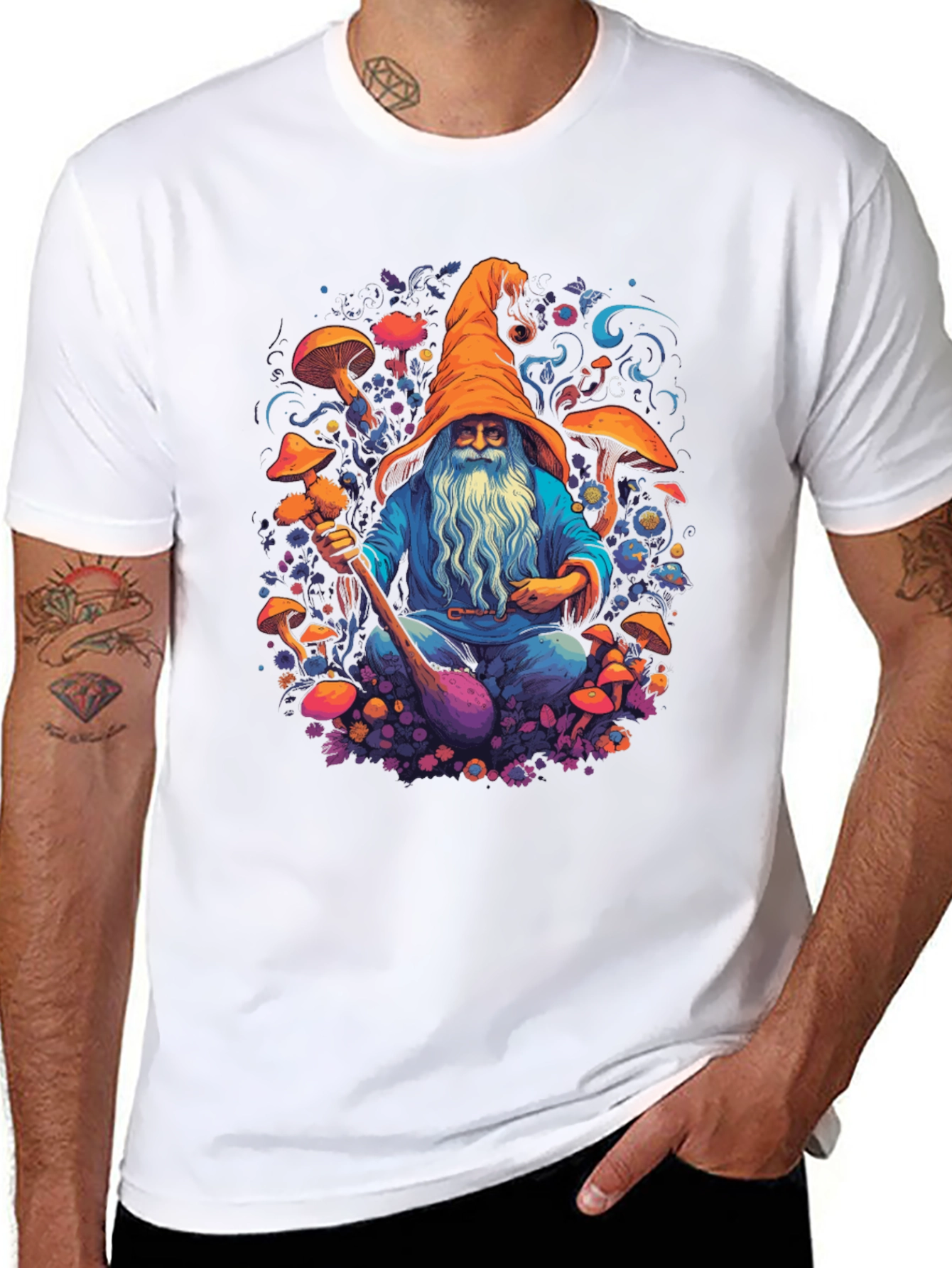 Wizard Mushroom Black T-Shirt