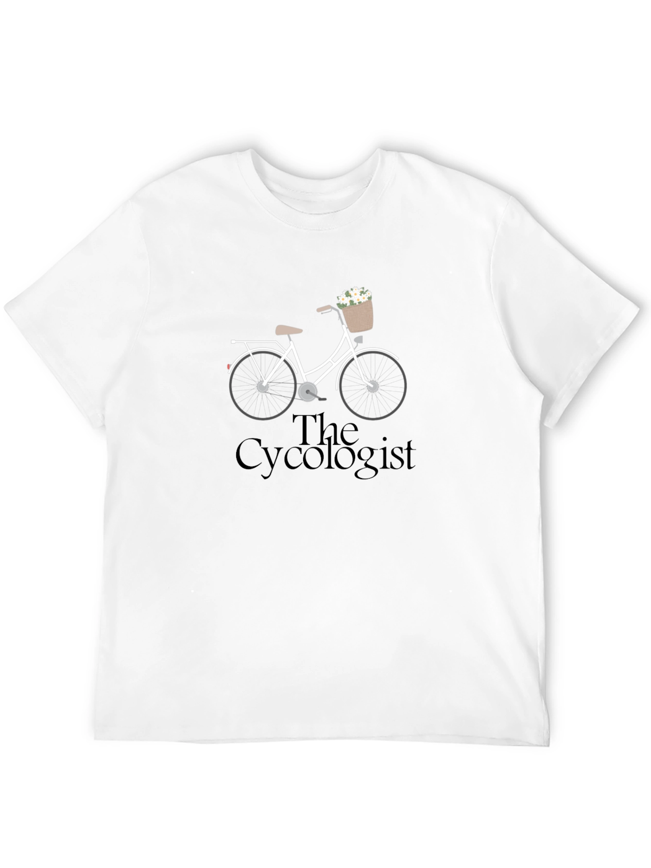 The Cycologist T-Shirt - Bicycle & Flowers Graphic Tee