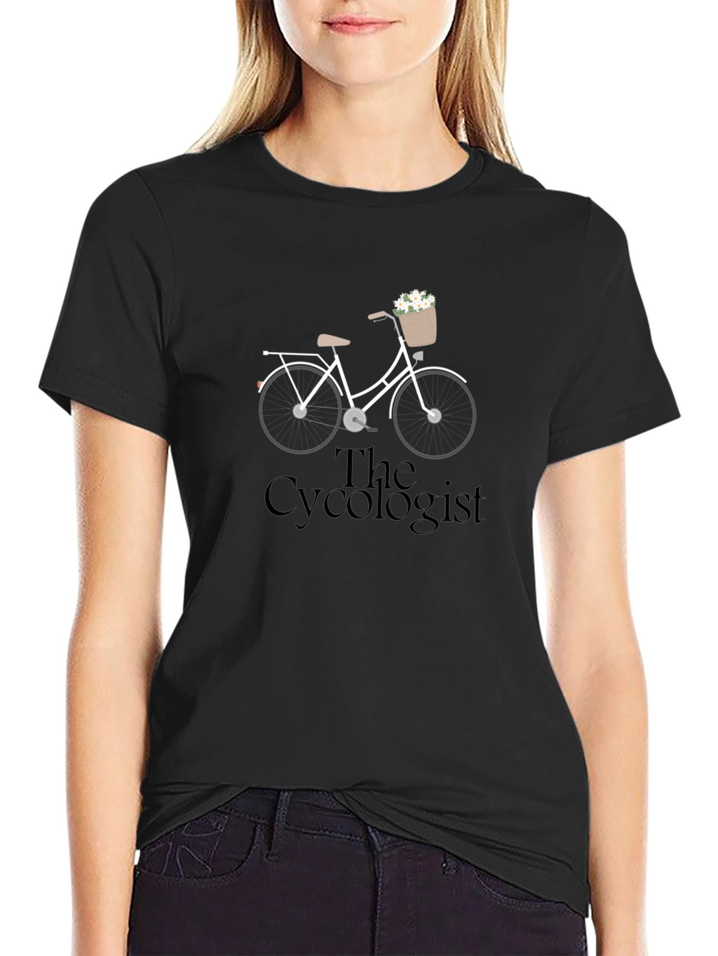 The Cycologist T-Shirt - Bicycle & Flowers Graphic Tee