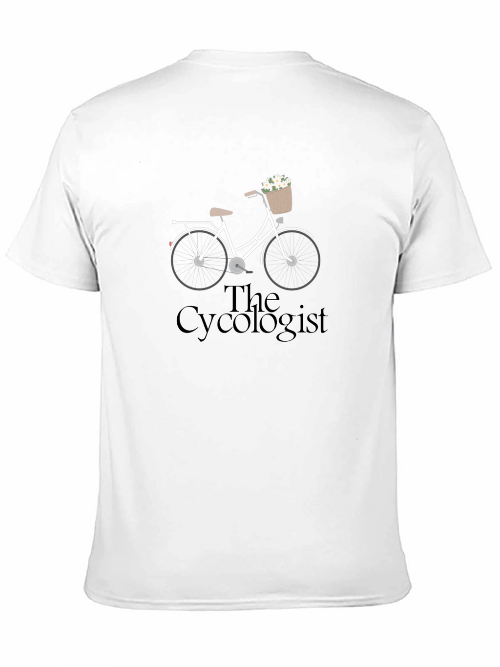 The Cycologist T-Shirt - Bicycle & Flowers Graphic Tee