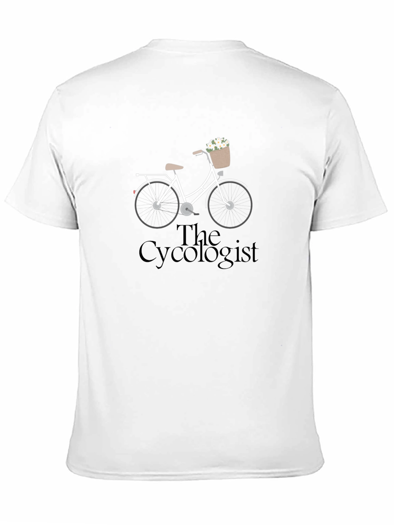 The Cycologist T-Shirt - Bicycle & Flowers Graphic Tee