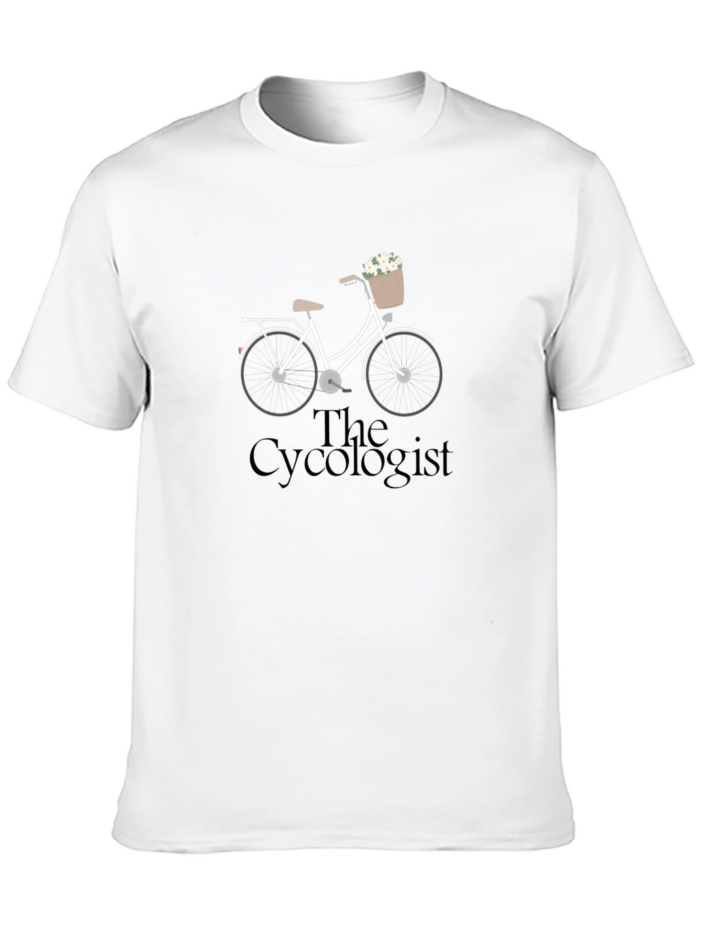 The Cycologist T-Shirt - Bicycle & Flowers Graphic Tee