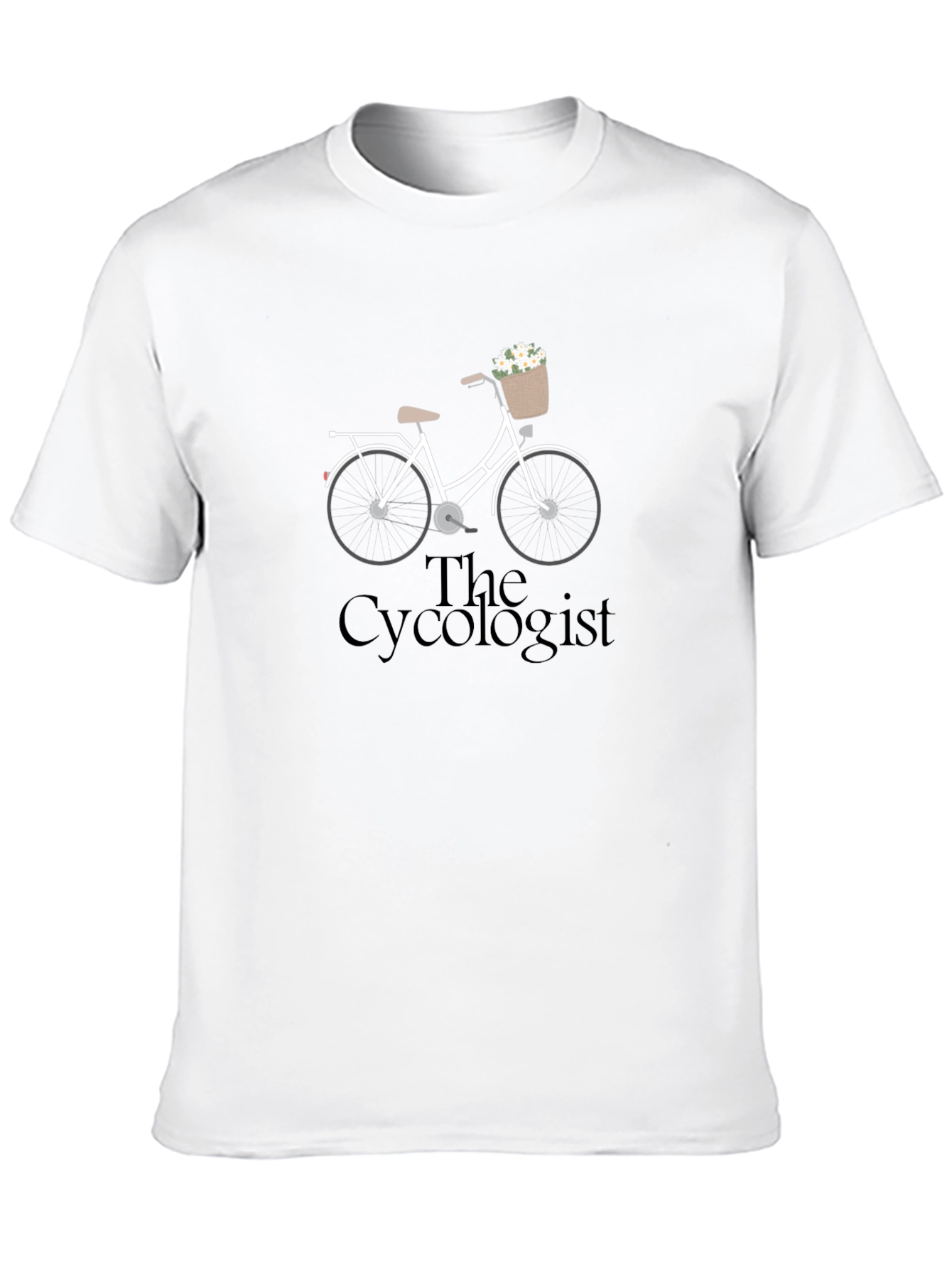 The Cycologist T-Shirt - Bicycle & Flowers Graphic Tee