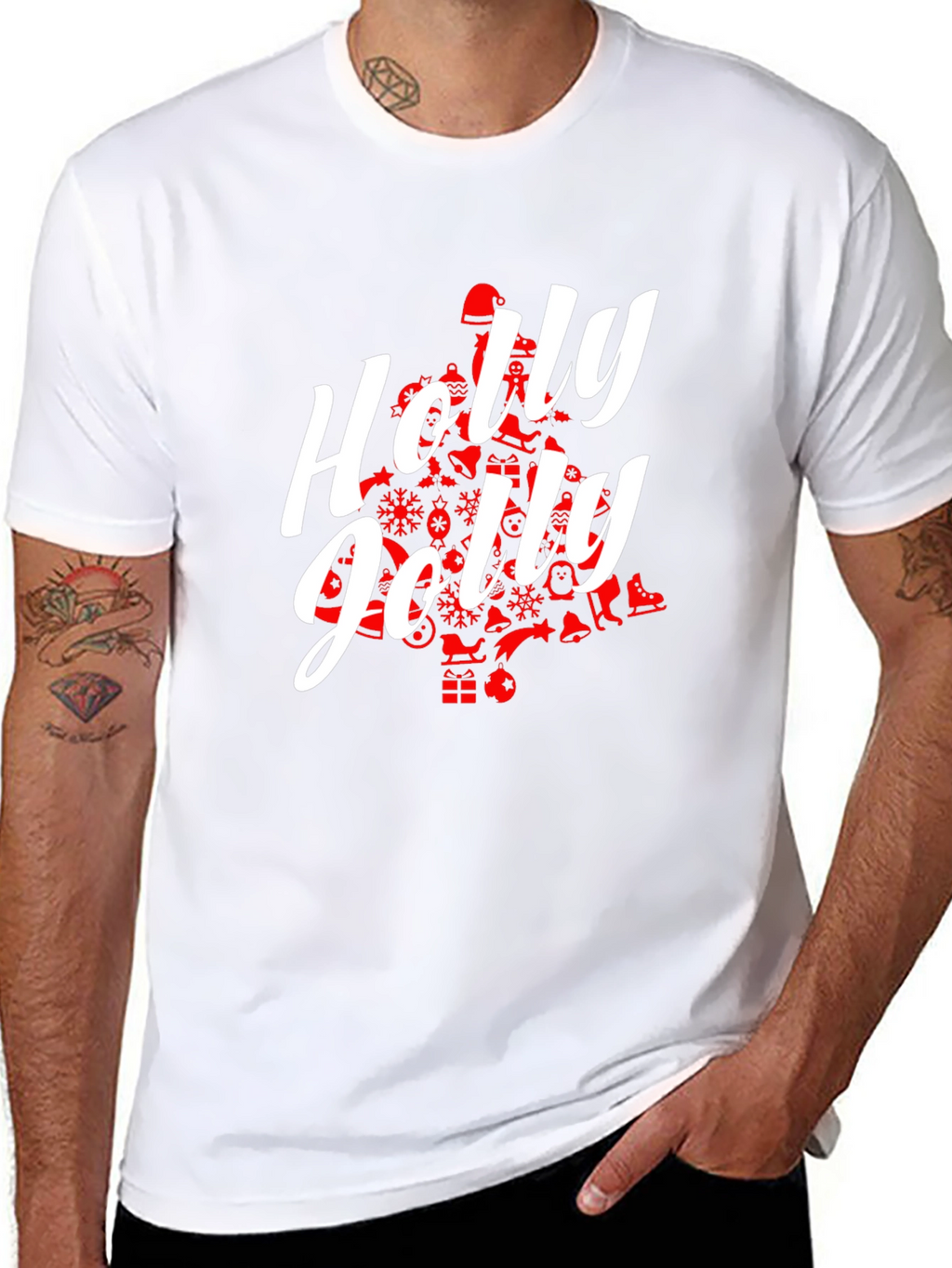 Holly Jolly Christmas Tree T-Shirt