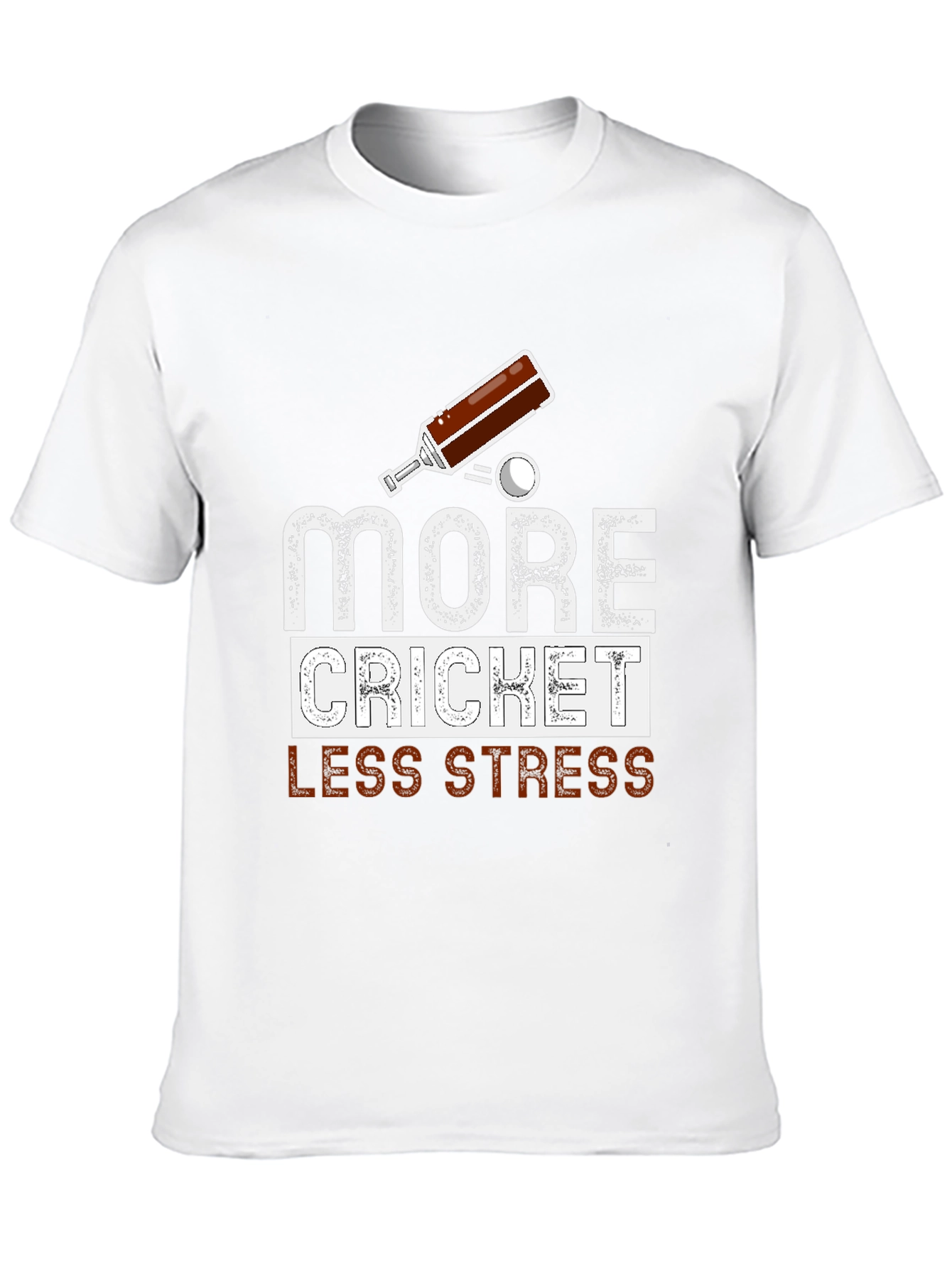 More Cricket Less Stress Graphic Tee