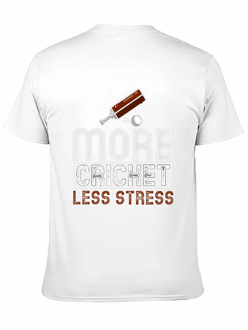 More Cricket Less Stress Graphic Tee